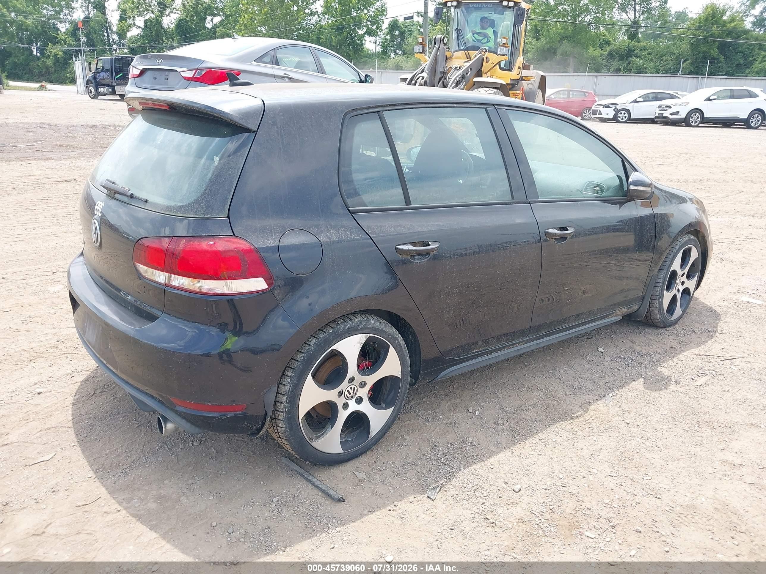 2012 Volkswagen Gti 4-door Black vin: WVWHD7AJ6CW308072