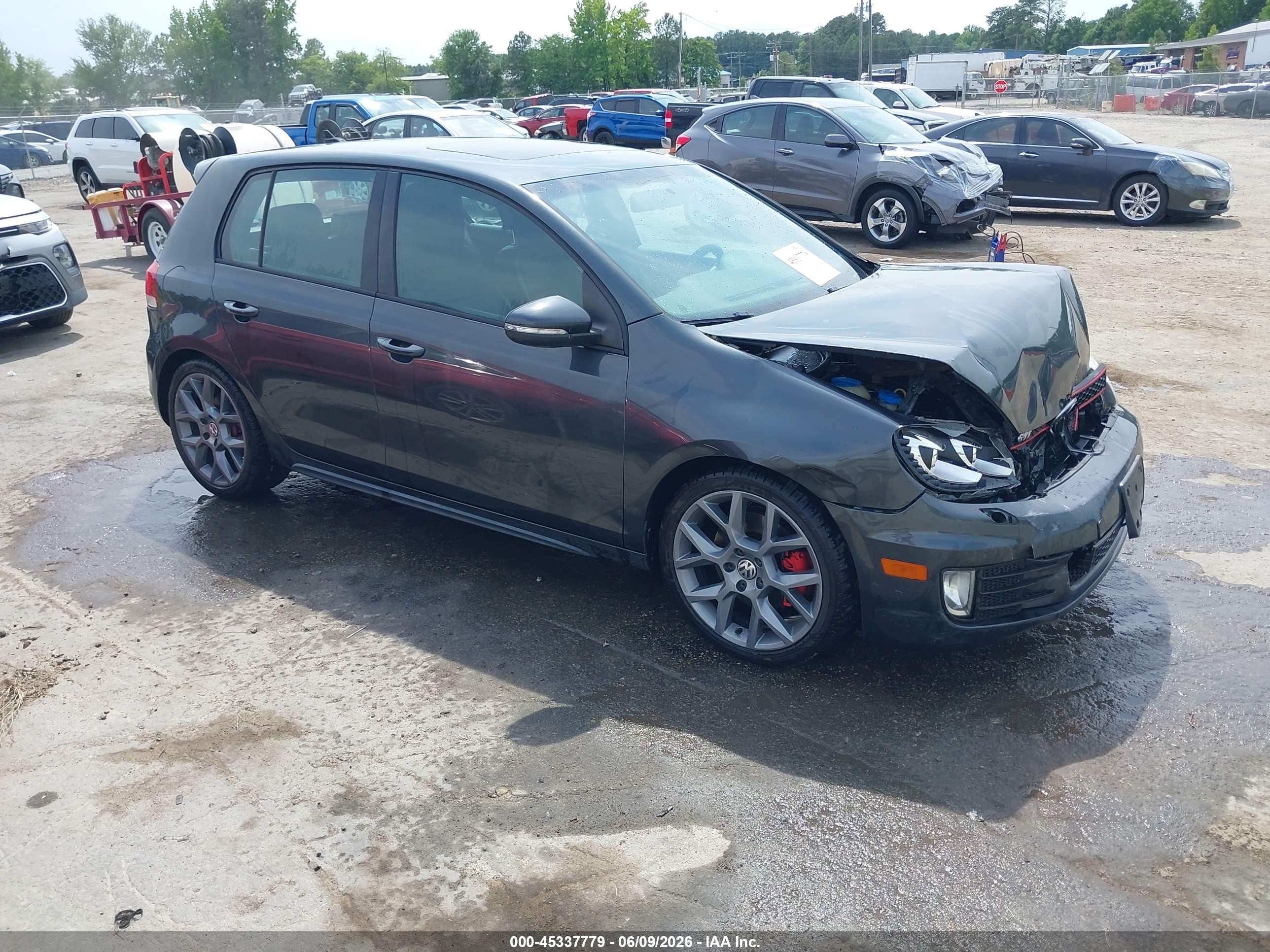 2013 Volkswagen Gti Drivers Edition Gray vin: WVWHD7AJ6DW134635