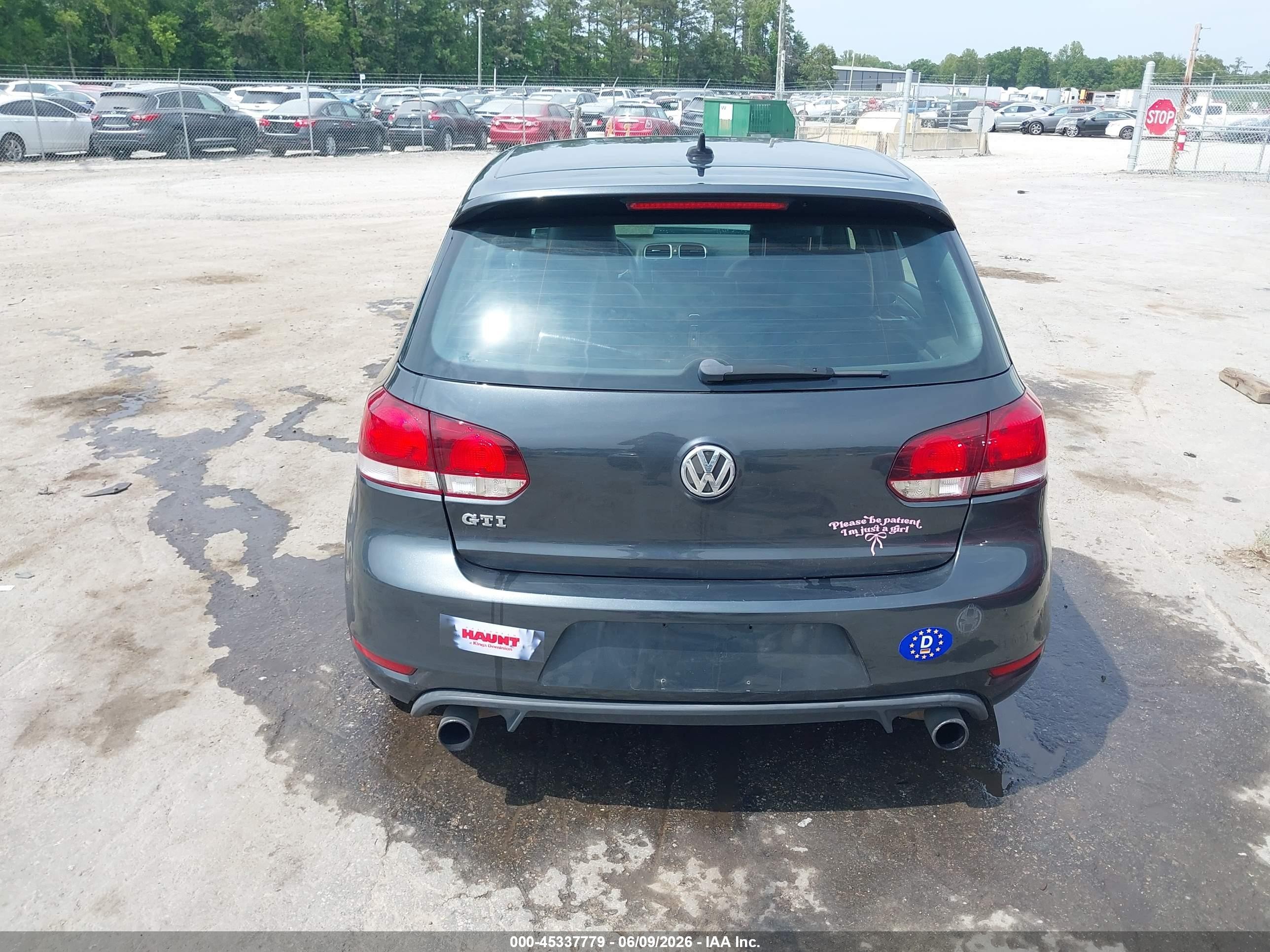 2013 Volkswagen Gti Drivers Edition Gray vin: WVWHD7AJ6DW134635