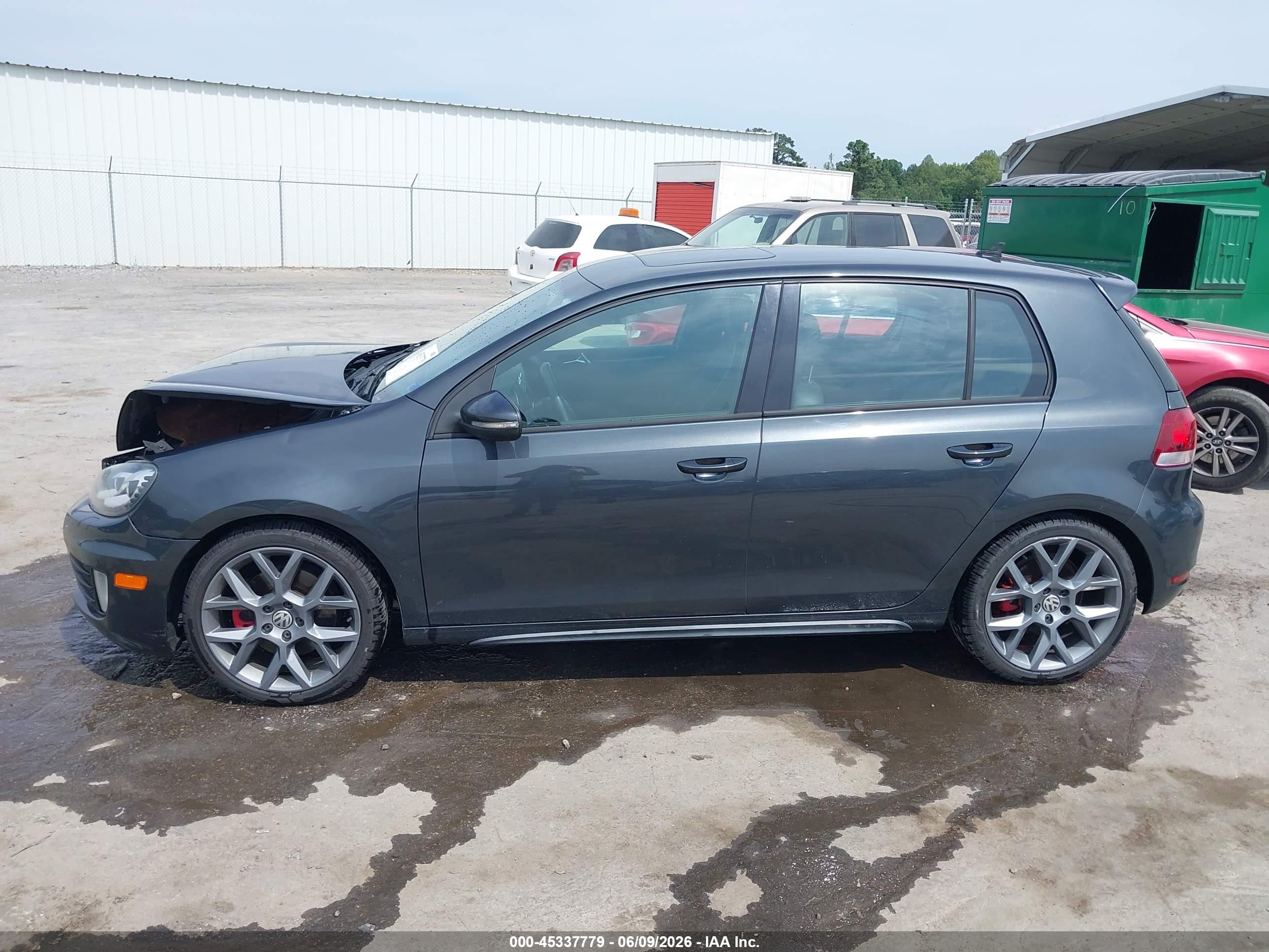 2013 Volkswagen Gti Drivers Edition Gray vin: WVWHD7AJ6DW134635