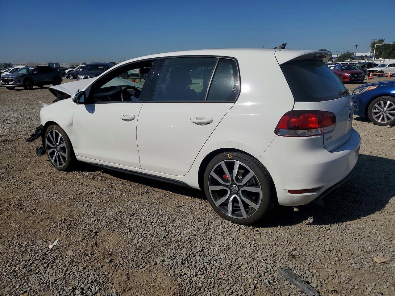 2014 Volkswagen Gti White vin: WVWHD7AJ6EW008695