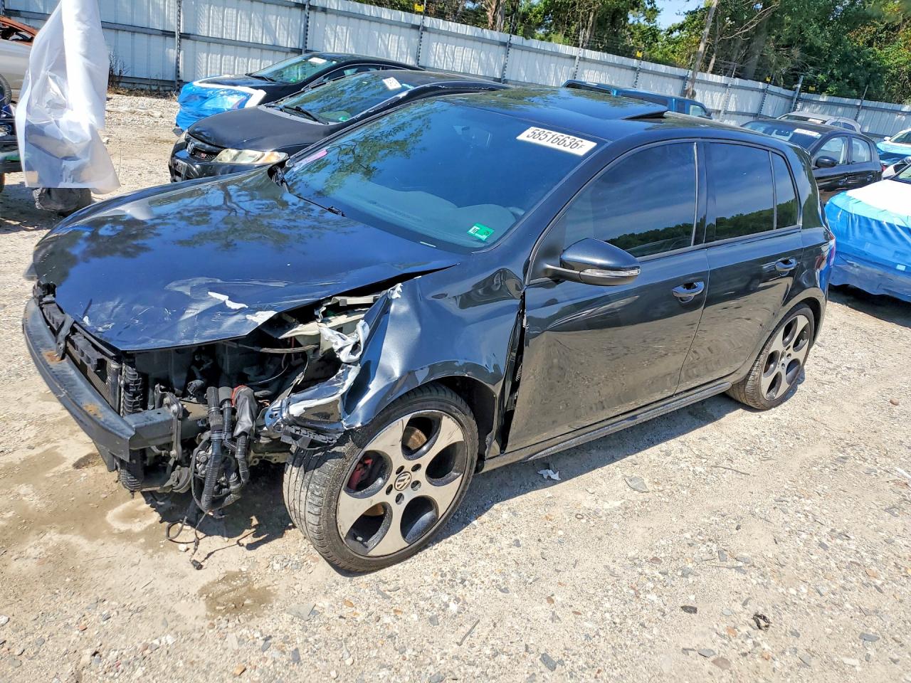 2012 Volkswagen Gti Black vin: WVWHD7AJ7CW200608