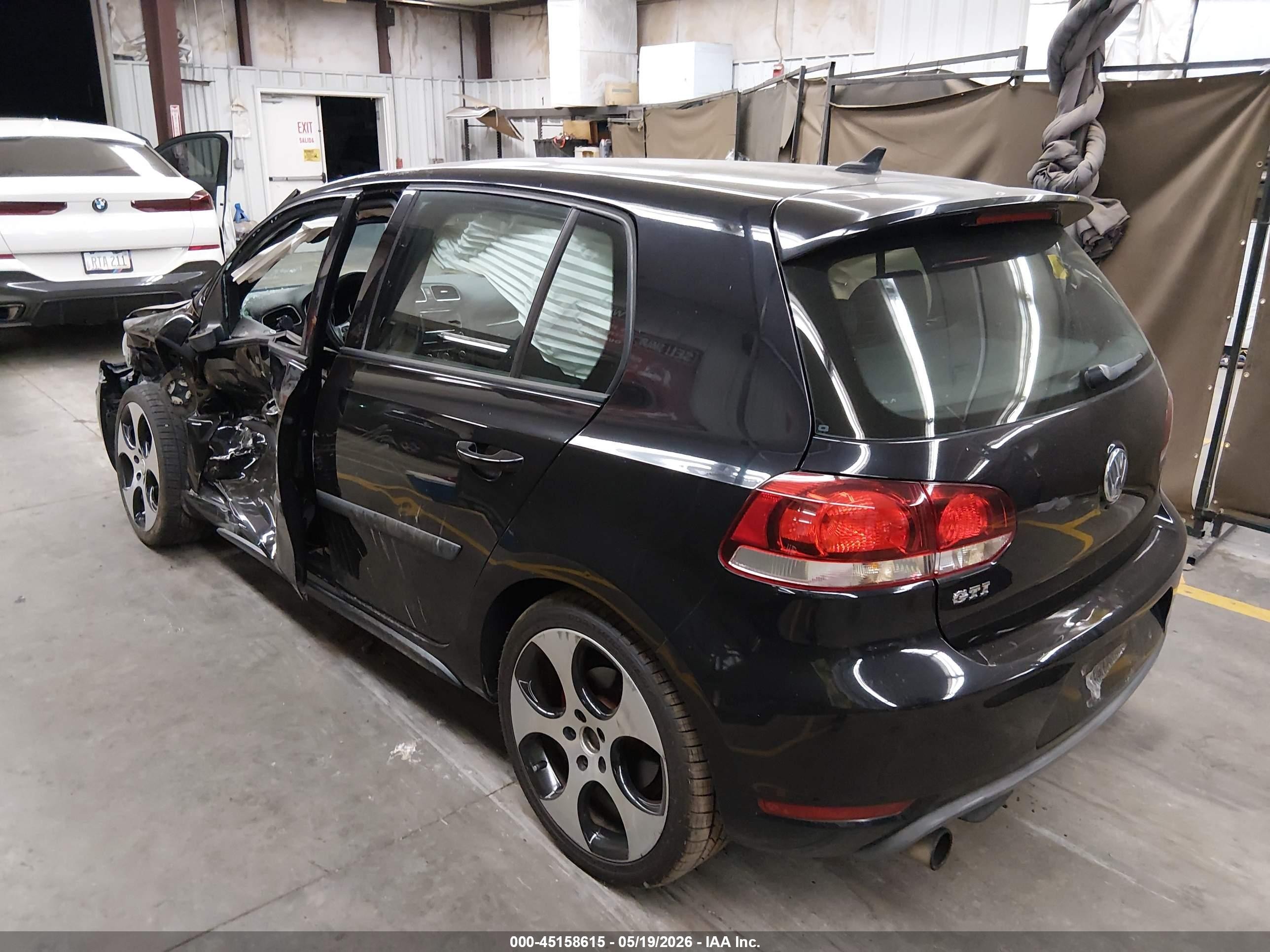 2012 Volkswagen Gti 4-door Black vin: WVWHD7AJ7CW246018
