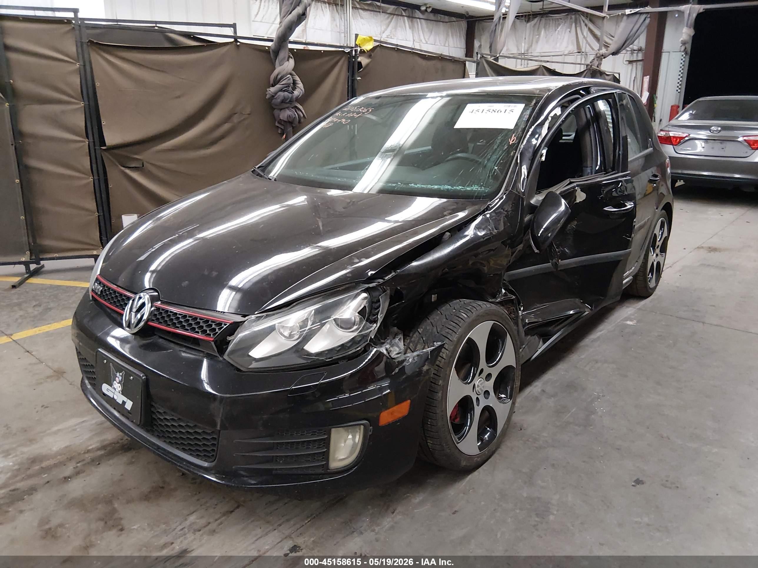 2012 Volkswagen Gti 4-door Black vin: WVWHD7AJ7CW246018