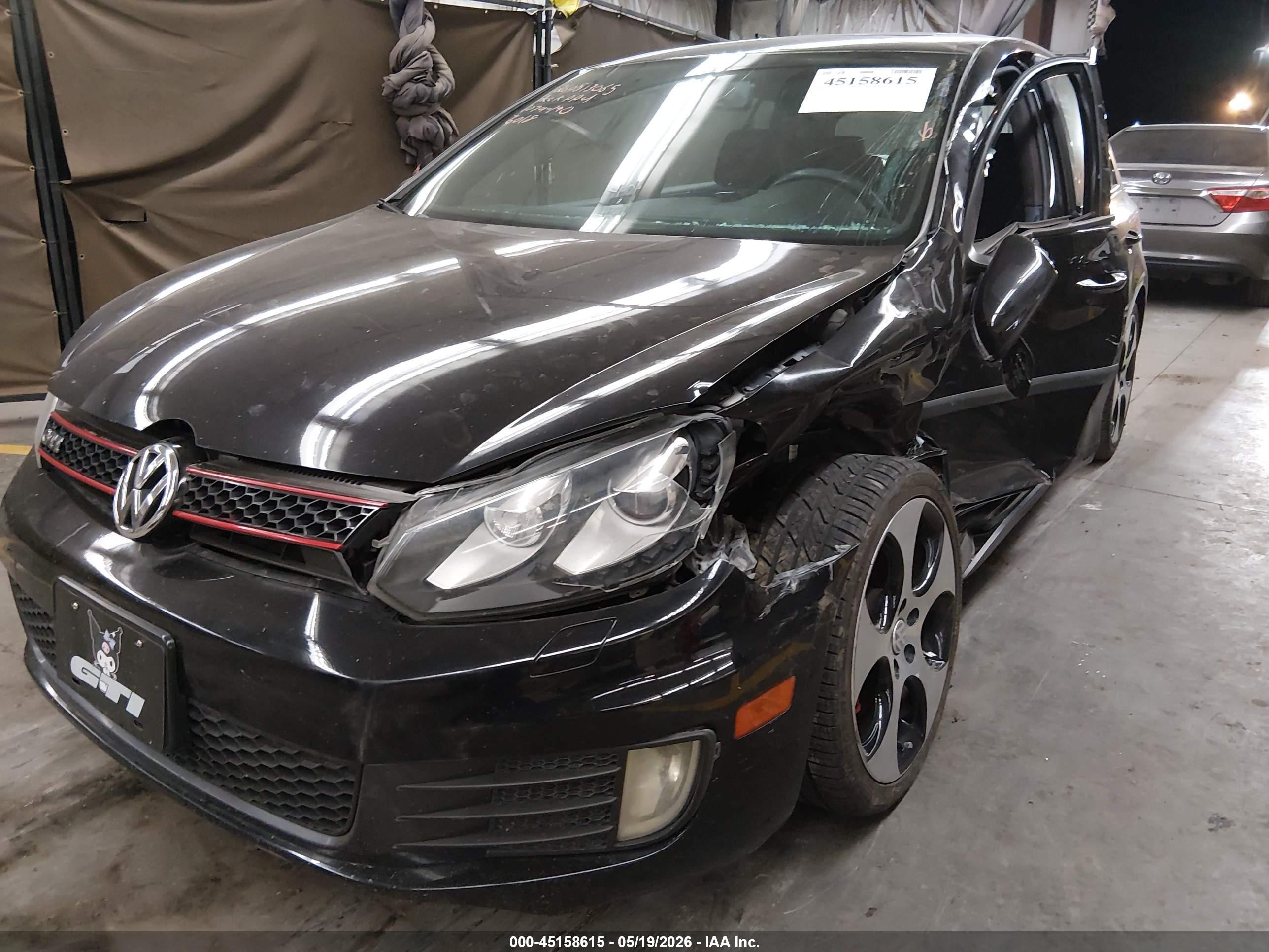2012 Volkswagen Gti 4-door Black vin: WVWHD7AJ7CW246018