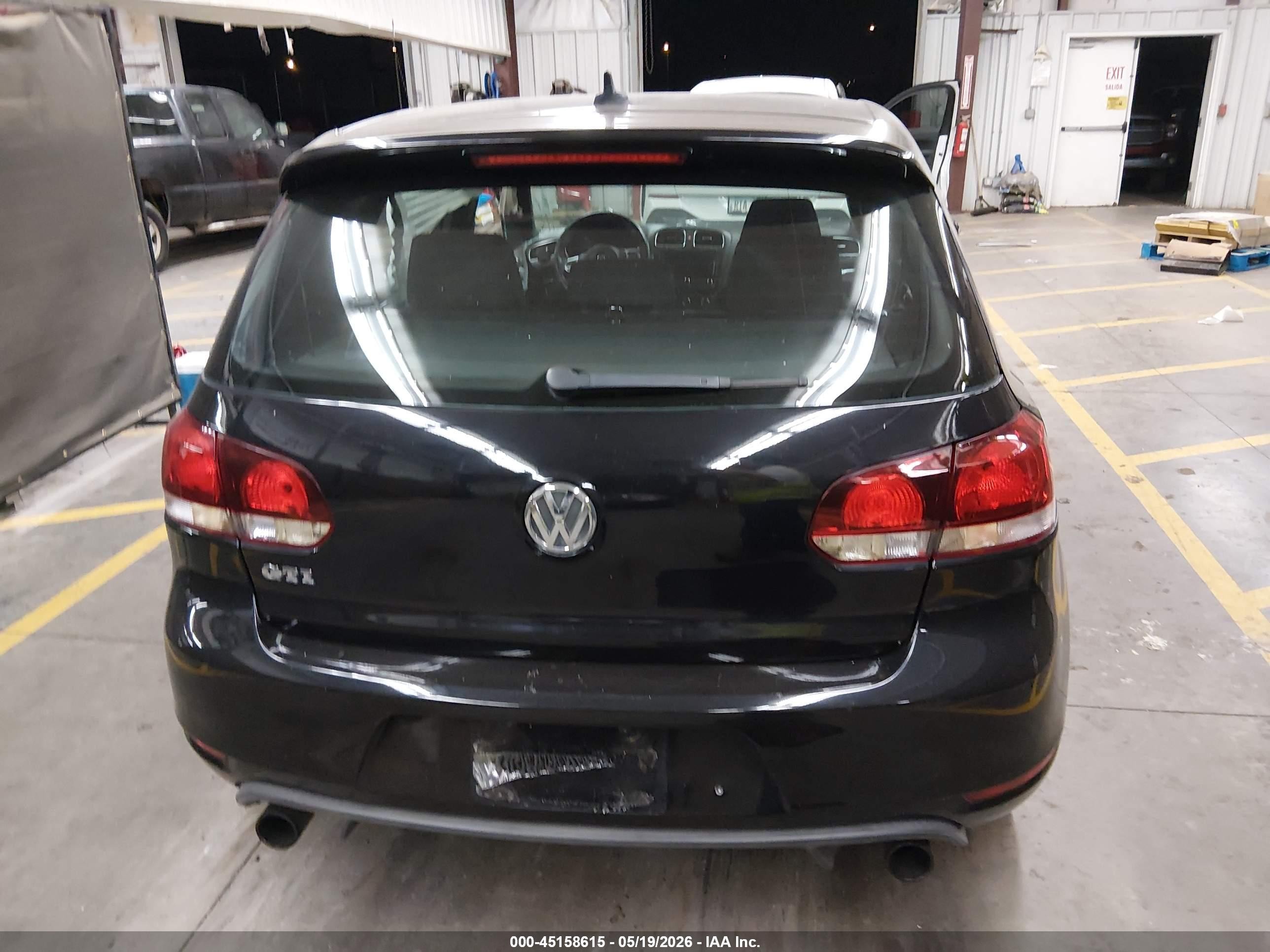 2012 Volkswagen Gti 4-door Black vin: WVWHD7AJ7CW246018