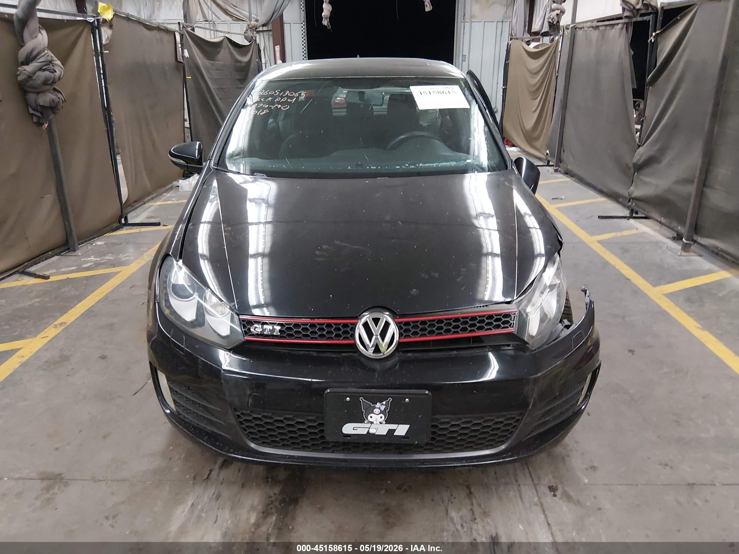 2012 Volkswagen Gti 4-door Black vin: WVWHD7AJ7CW246018