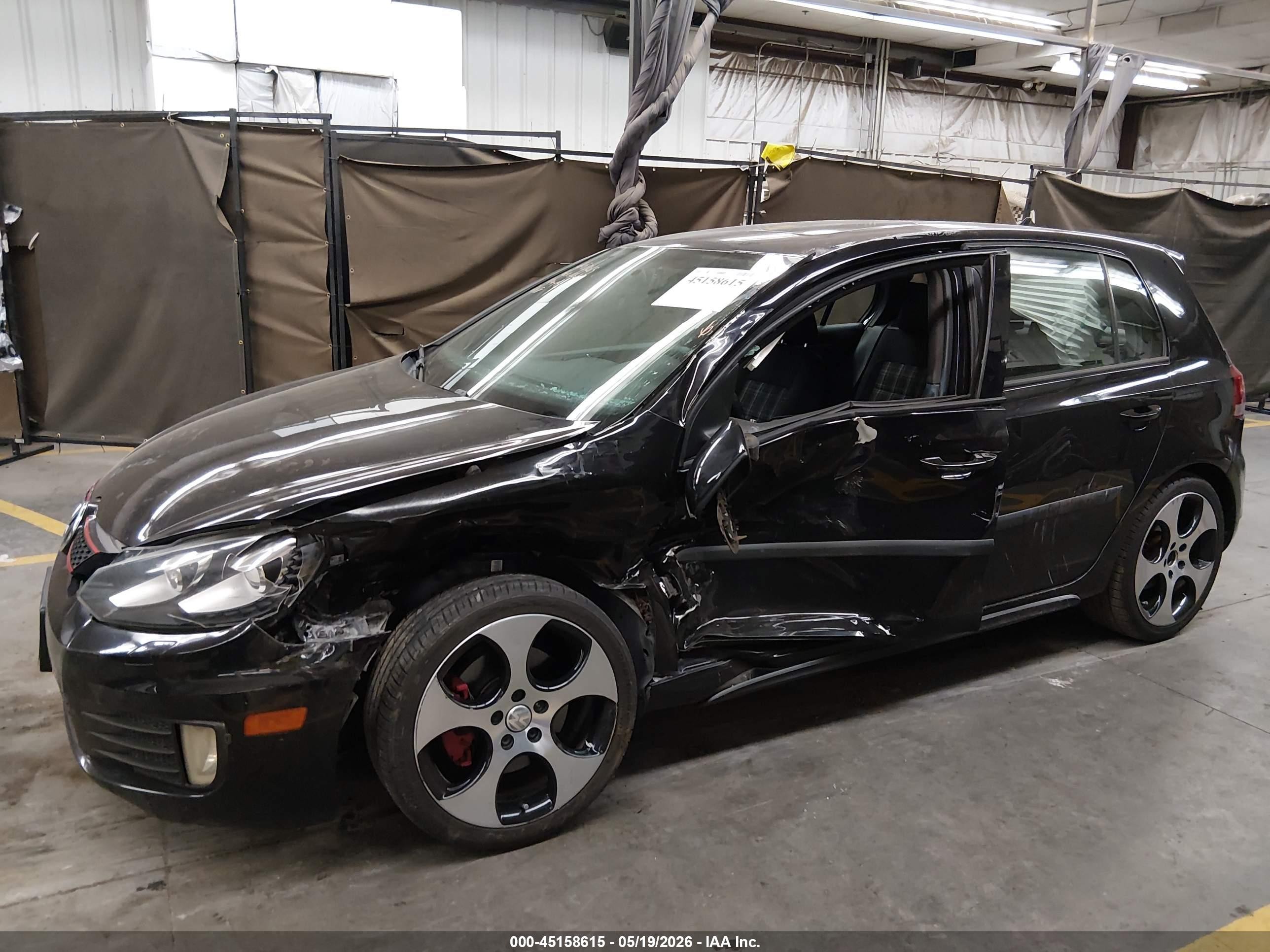 2012 Volkswagen Gti 4-door Black vin: WVWHD7AJ7CW246018