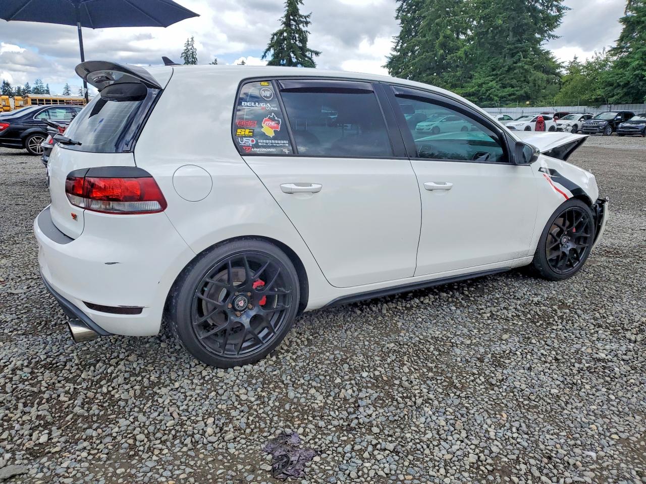 2013 Volkswagen Gti Белый vin: WVWHD7AJ7DW115446