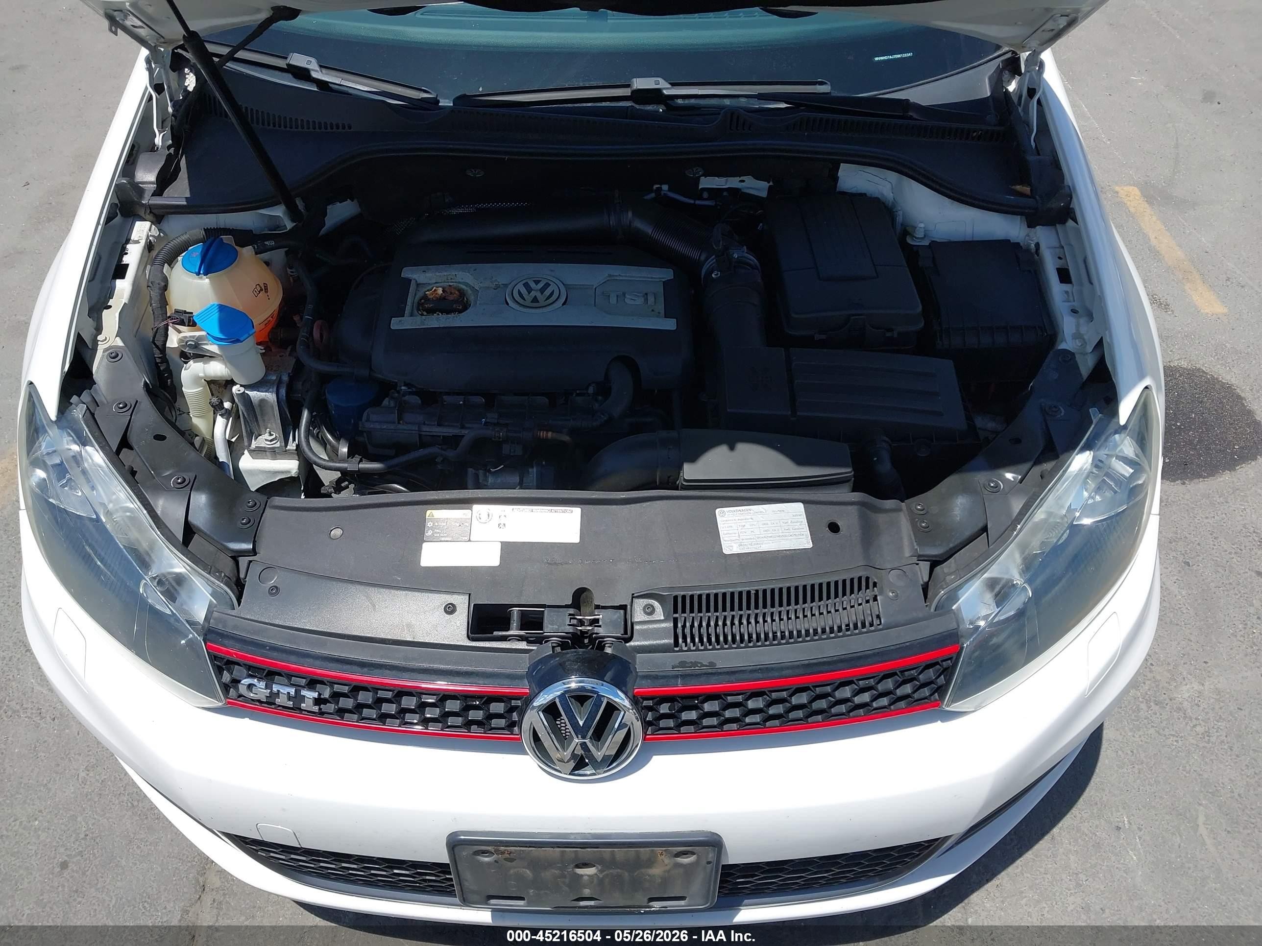 2013 Volkswagen Gti 4-door White vin: WVWHD7AJ7DW122347