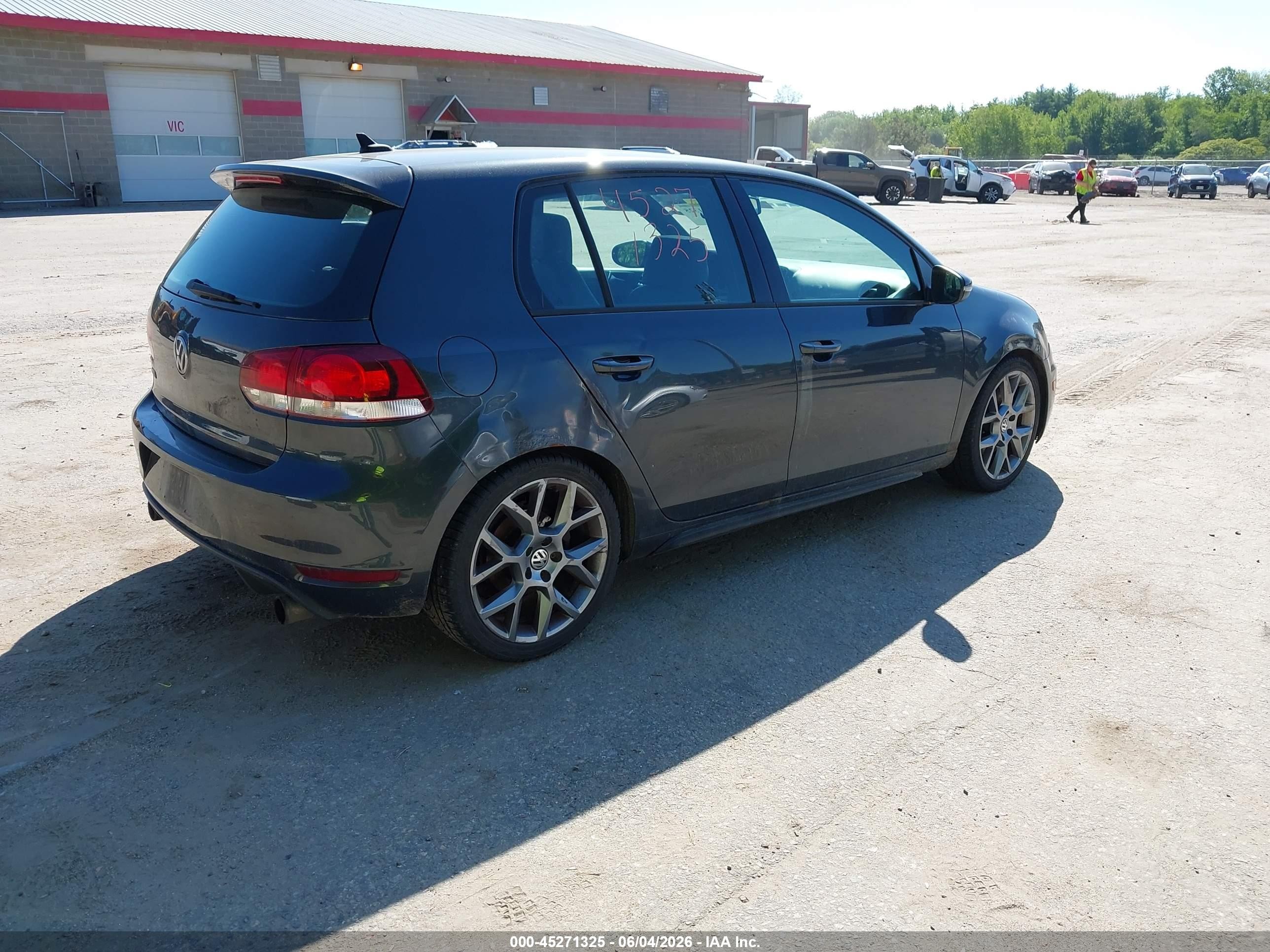 2013 Volkswagen Gti Drivers Edition Gray vin: WVWHD7AJ7DW130433