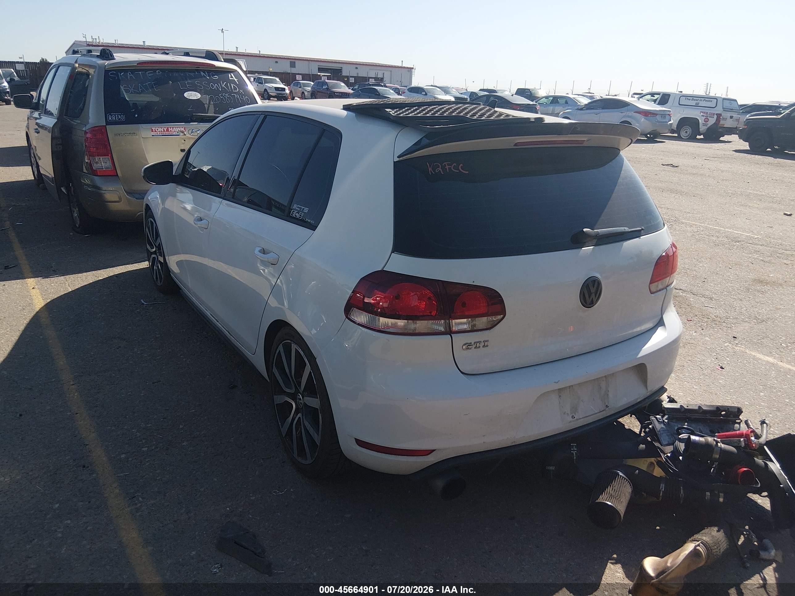 2014 Volkswagen Gti Wolfsburg Edition White vin: WVWHD7AJ7EW006969