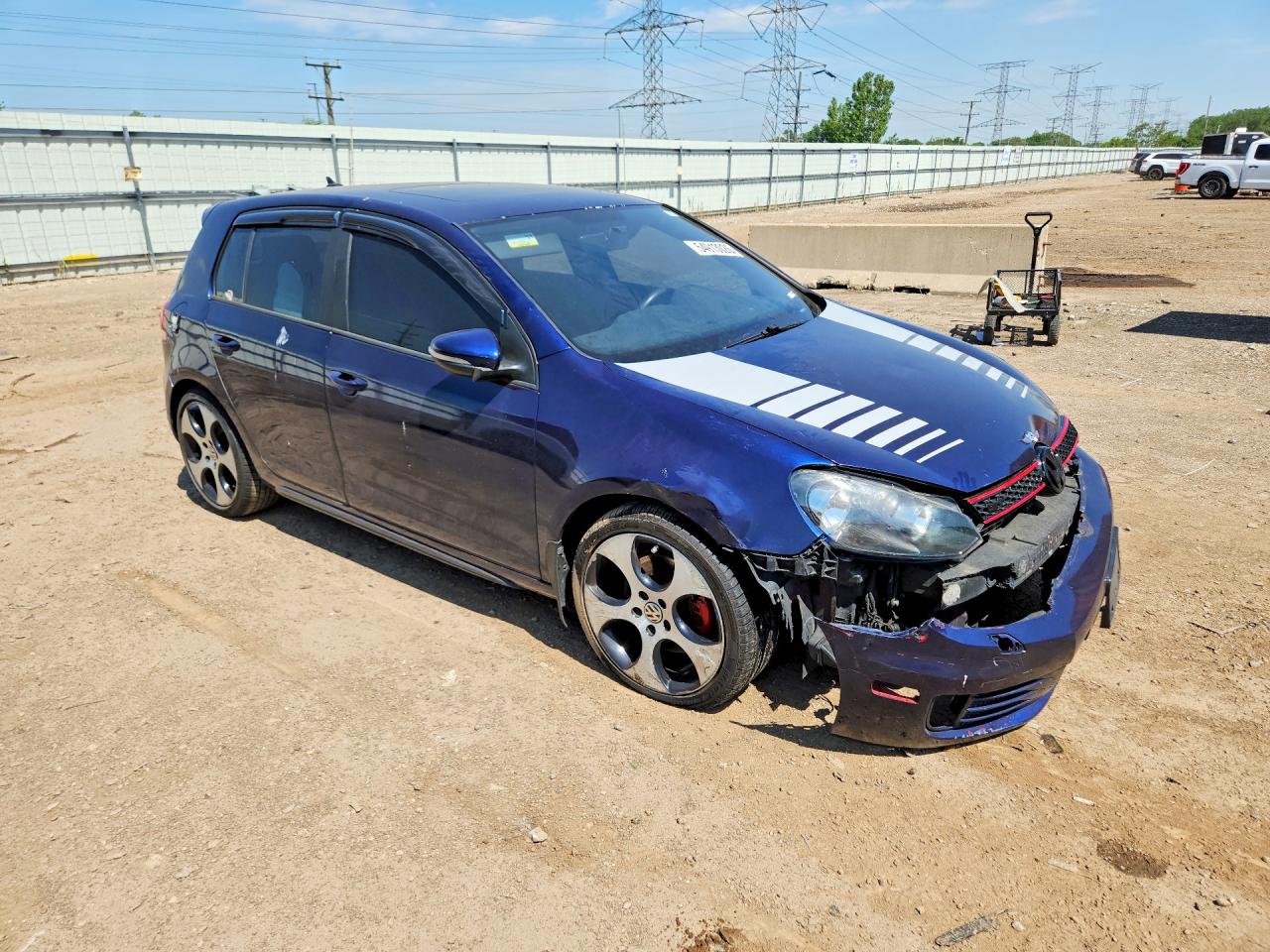 2012 Volkswagen Gti Синий vin: WVWHD7AJ8CW164461