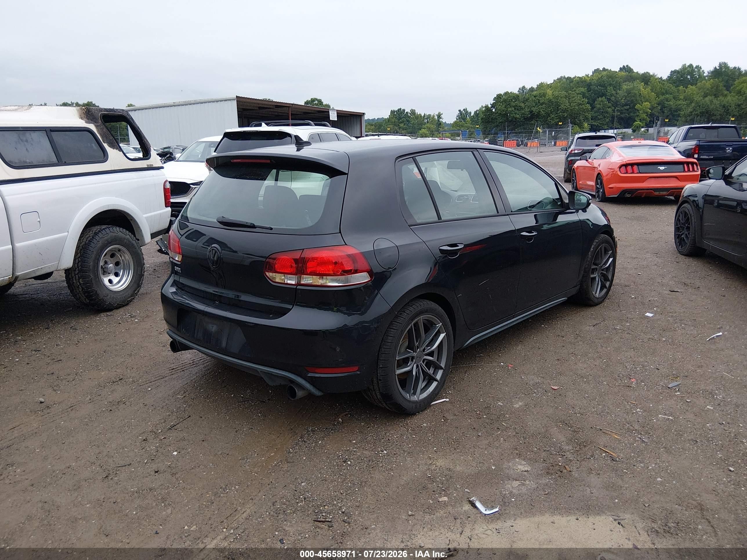 2013 Volkswagen Gti 4-door Black vin: WVWHD7AJ8DW043625