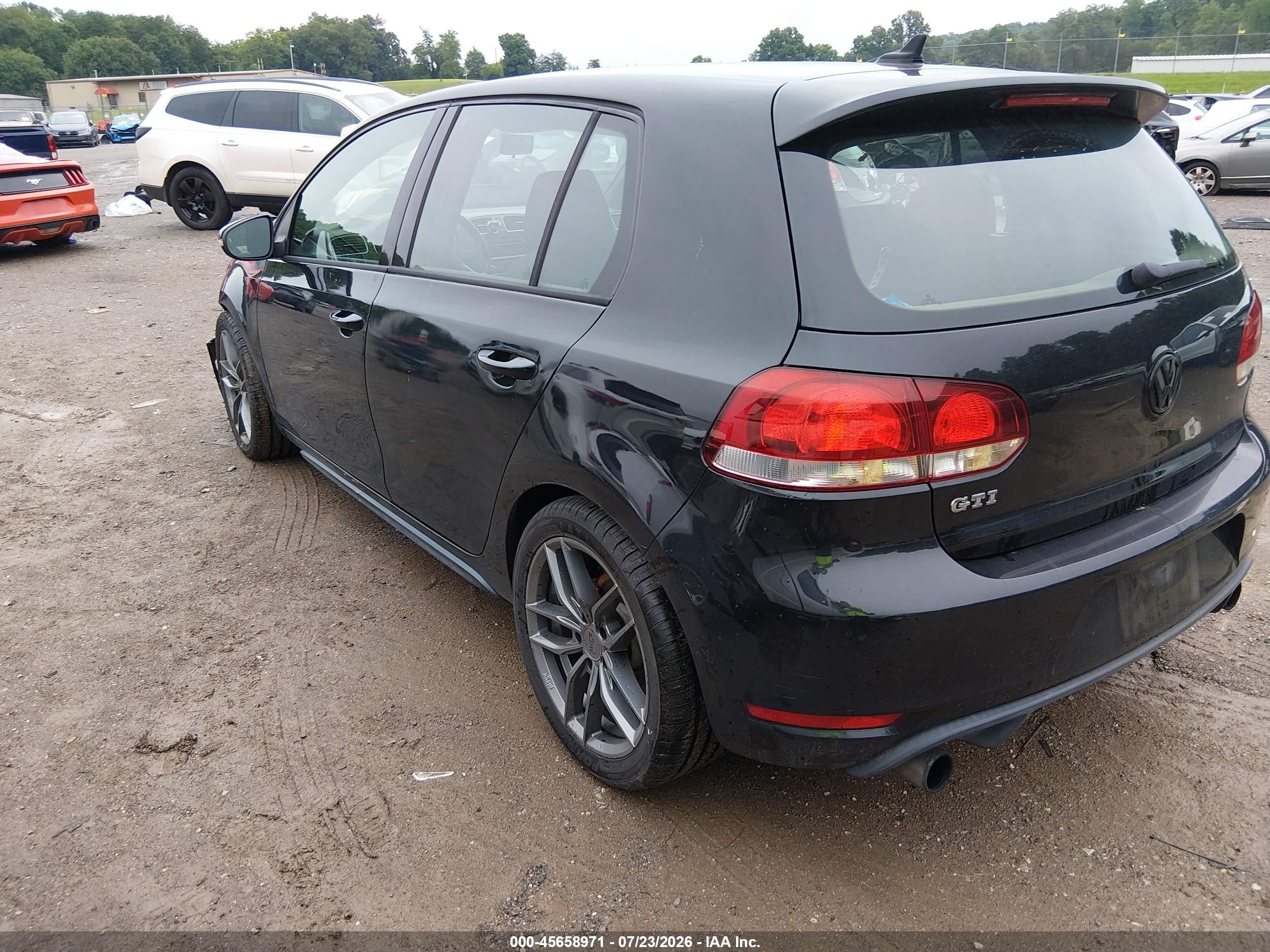 2013 Volkswagen Gti 4-door Black vin: WVWHD7AJ8DW043625