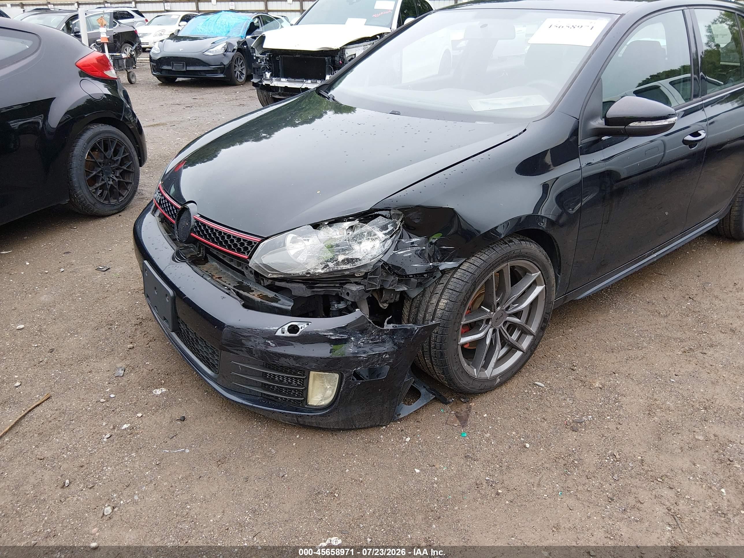 2013 Volkswagen Gti 4-door Black vin: WVWHD7AJ8DW043625