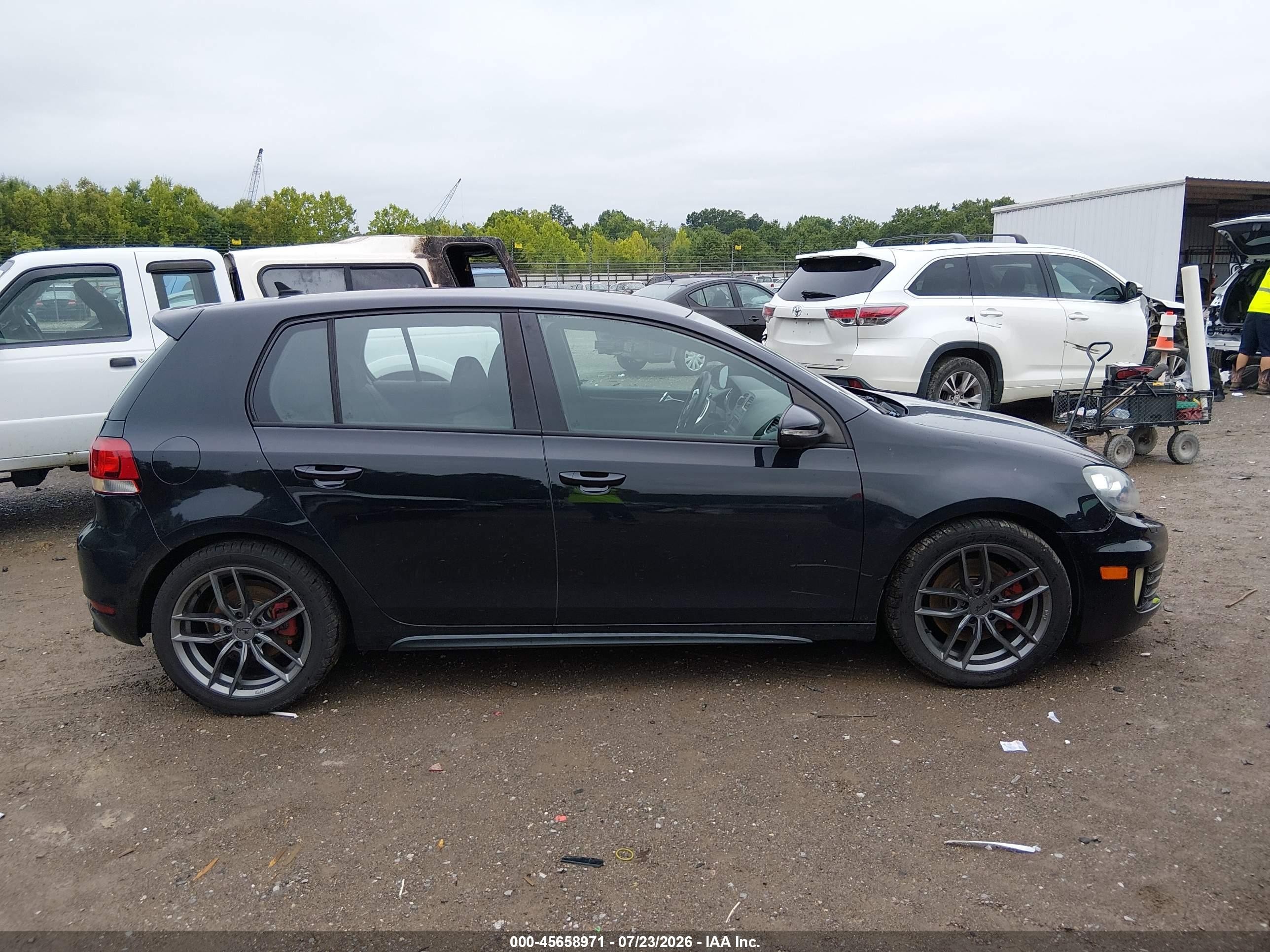 2013 Volkswagen Gti 4-door Black vin: WVWHD7AJ8DW043625