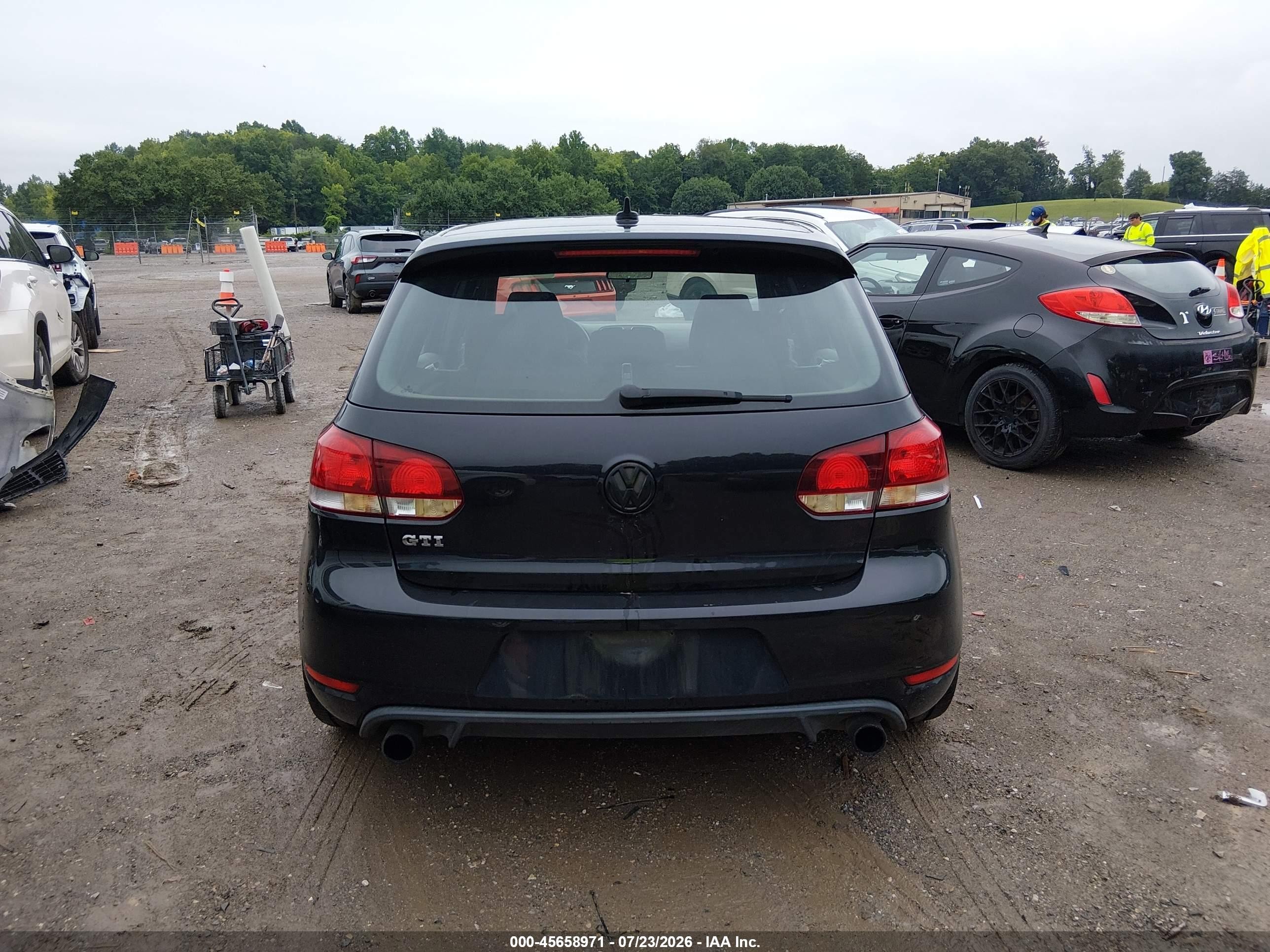 2013 Volkswagen Gti 4-door Black vin: WVWHD7AJ8DW043625