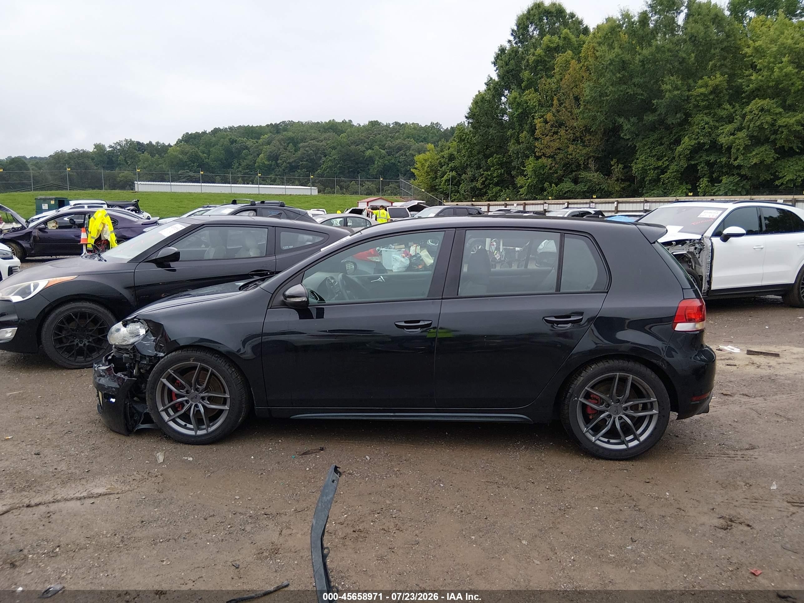 2013 Volkswagen Gti 4-door Black vin: WVWHD7AJ8DW043625