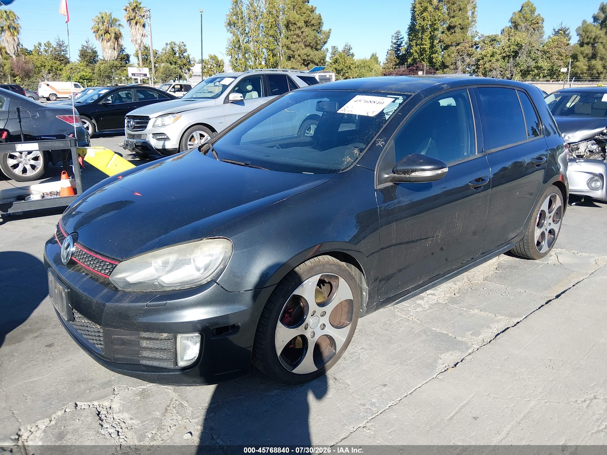 2011 Volkswagen Gti 4-door Autobahn Черный vin: WVWHD7AJ9BW169490