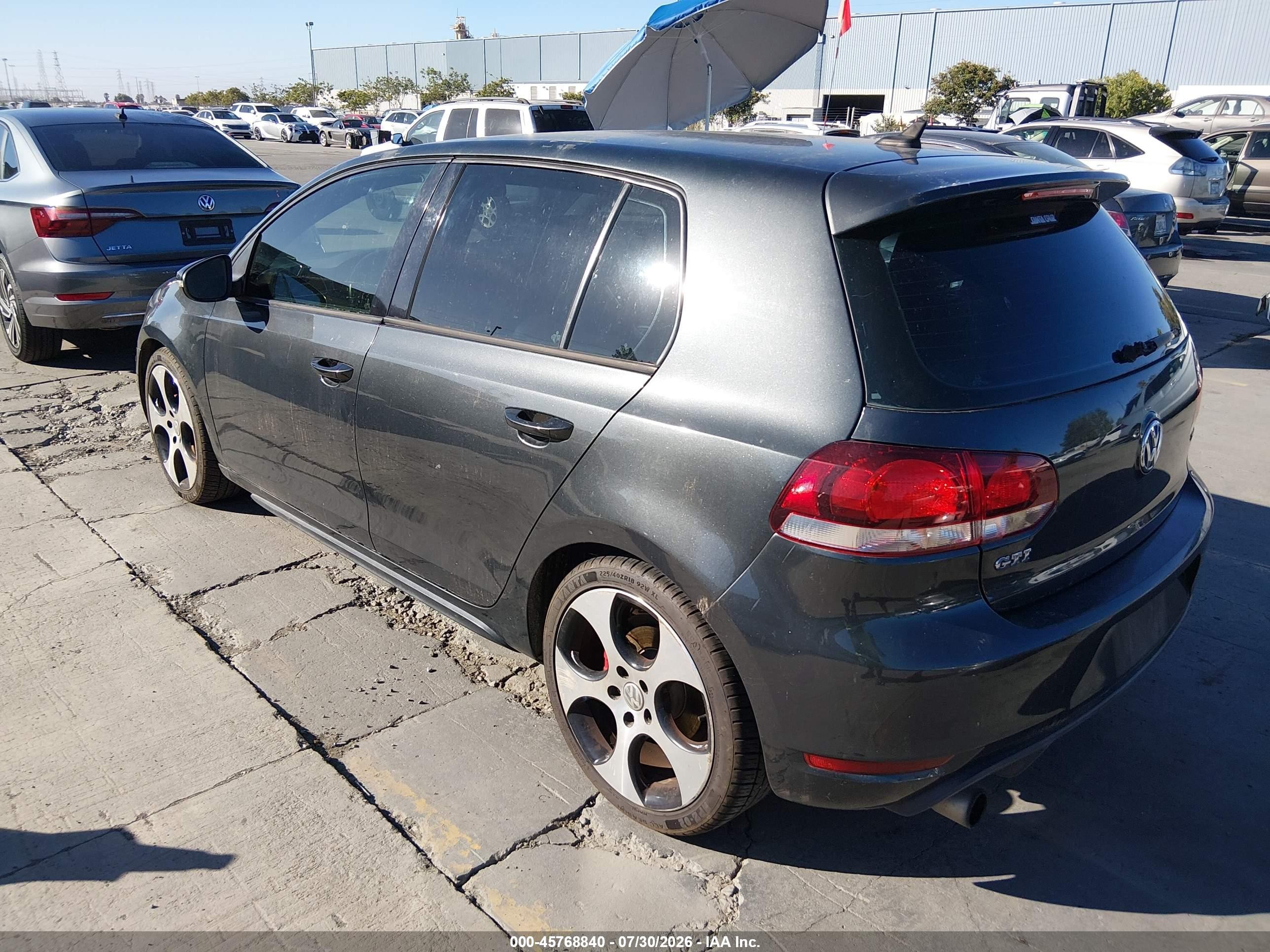 2011 Volkswagen Gti 4-door Autobahn Черный vin: WVWHD7AJ9BW169490