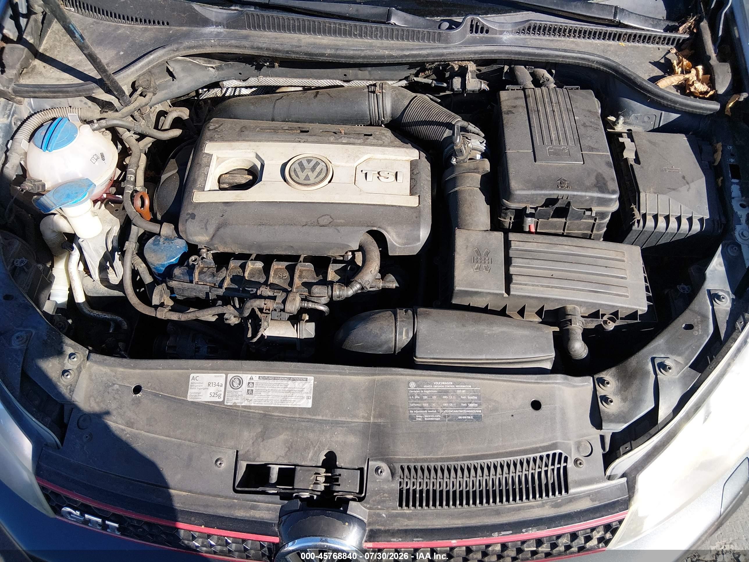 2011 Volkswagen Gti 4-door Autobahn Черный vin: WVWHD7AJ9BW169490