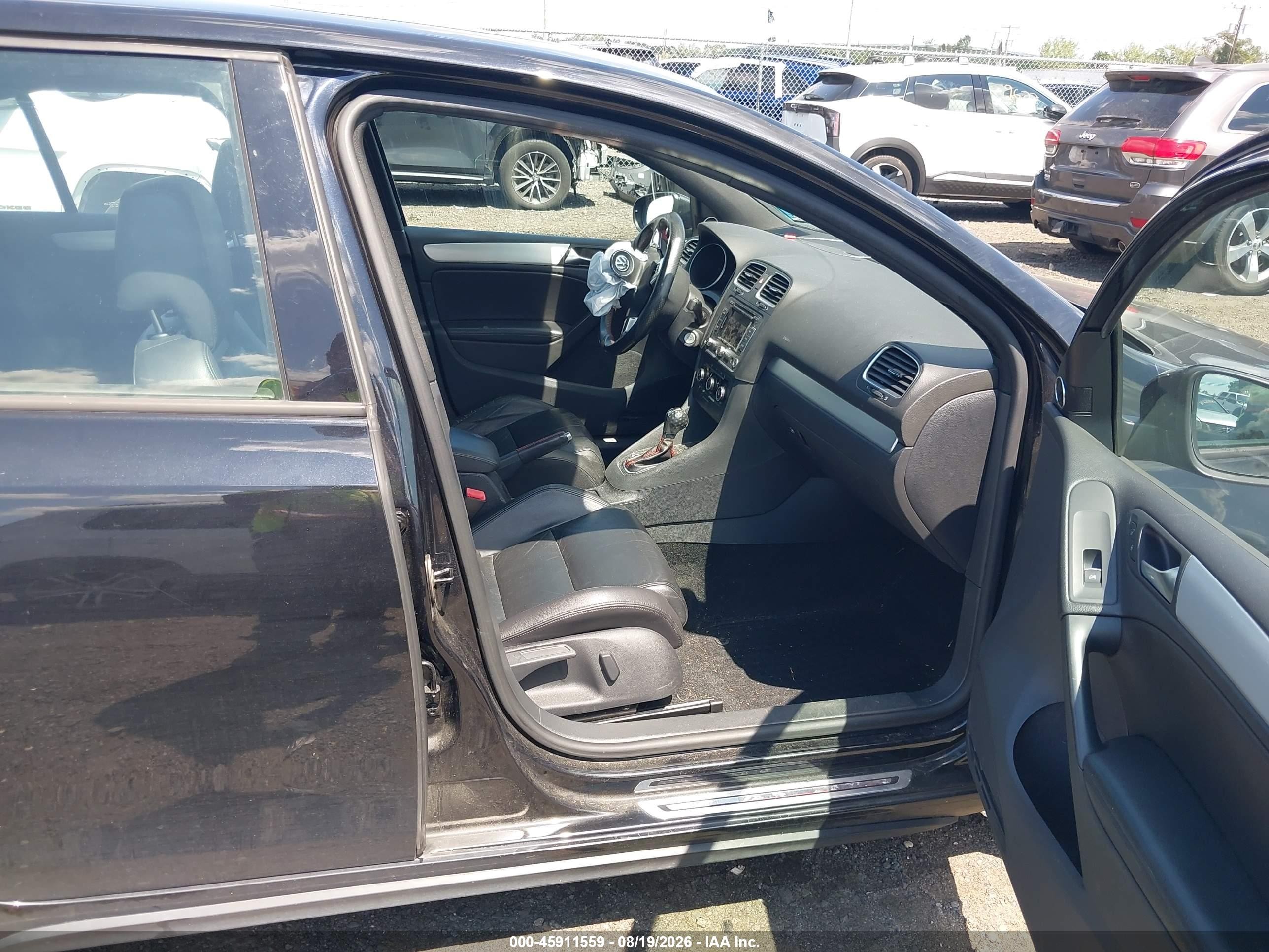 2012 Volkswagen Gti 4-door Autobahn Black vin: WVWHD7AJ9CW315209