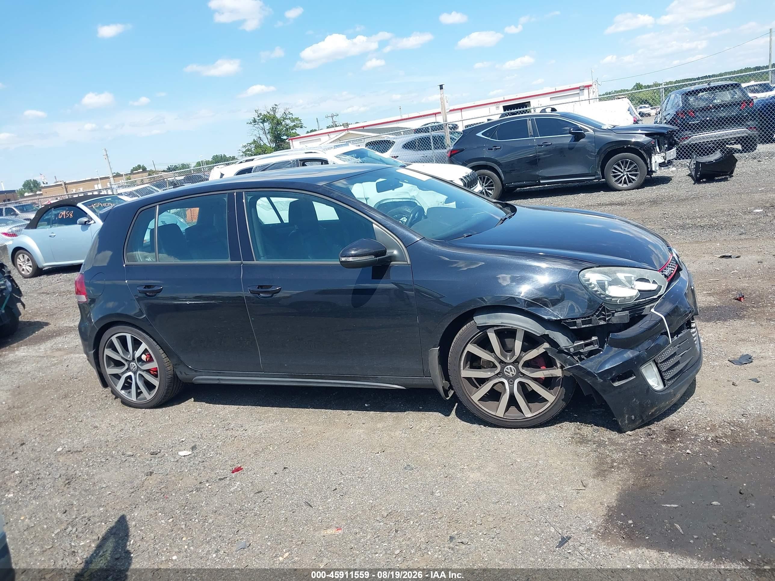 2012 Volkswagen Gti 4-door Autobahn Black vin: WVWHD7AJ9CW315209
