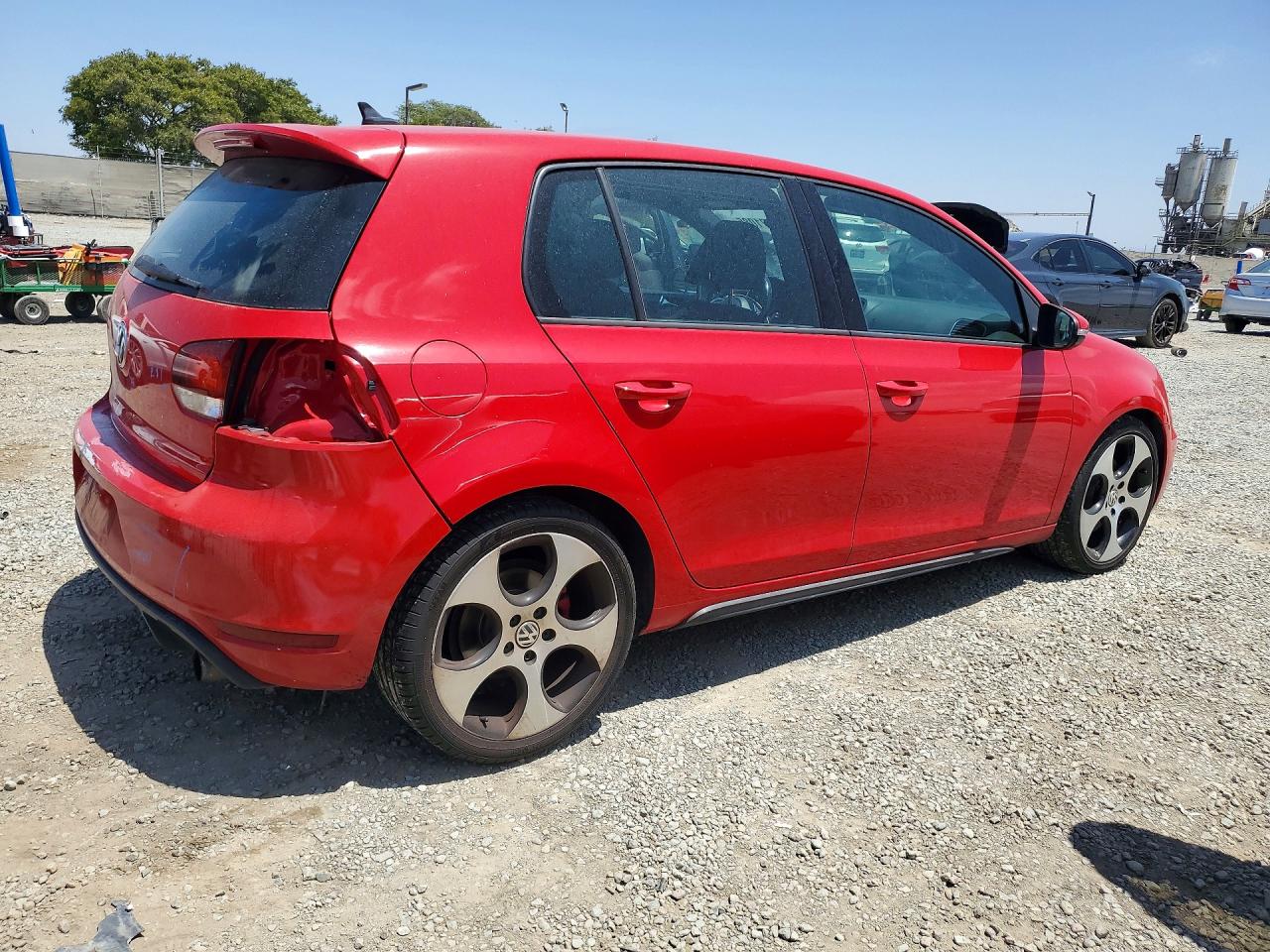 2012 Volkswagen Gti 4d 2.0t Ab Red vin: WVWHD7AJ9CW349568