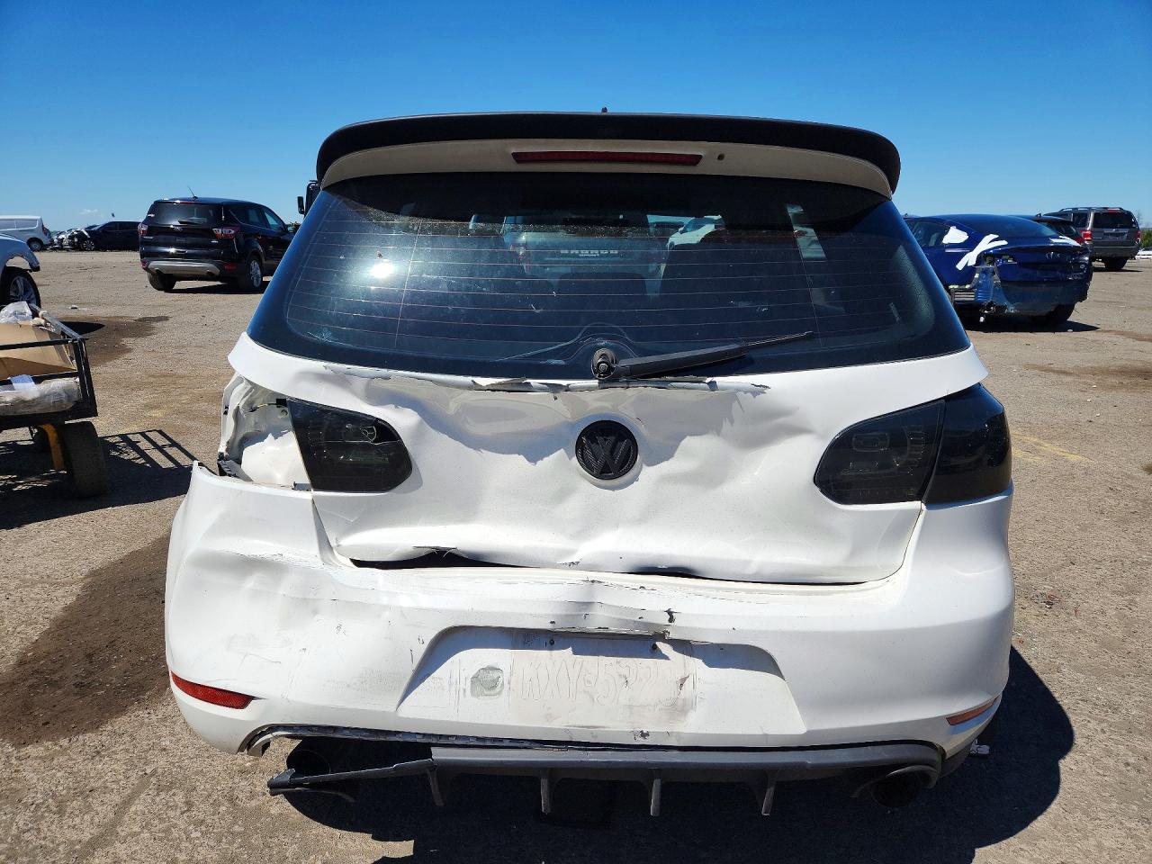 2013 Volkswagen Gti White vin: WVWHD7AJ9DW066430