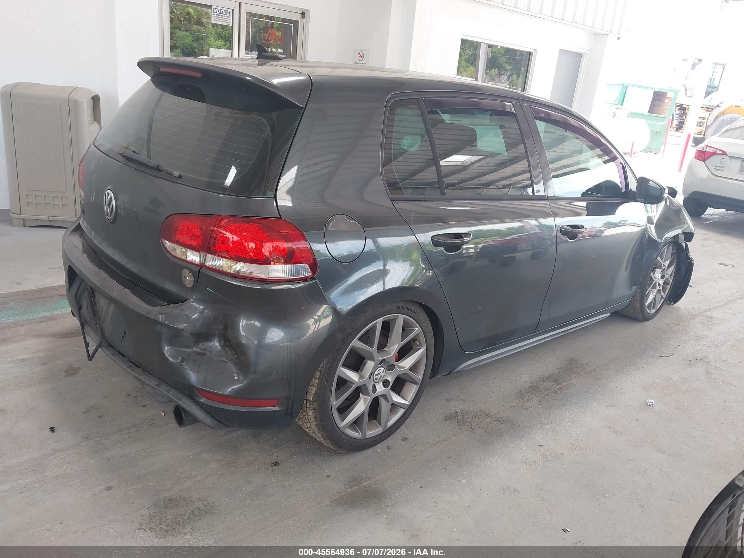 2014 Volkswagen Gti   Gray vin: WVWHD7AJXEW010689