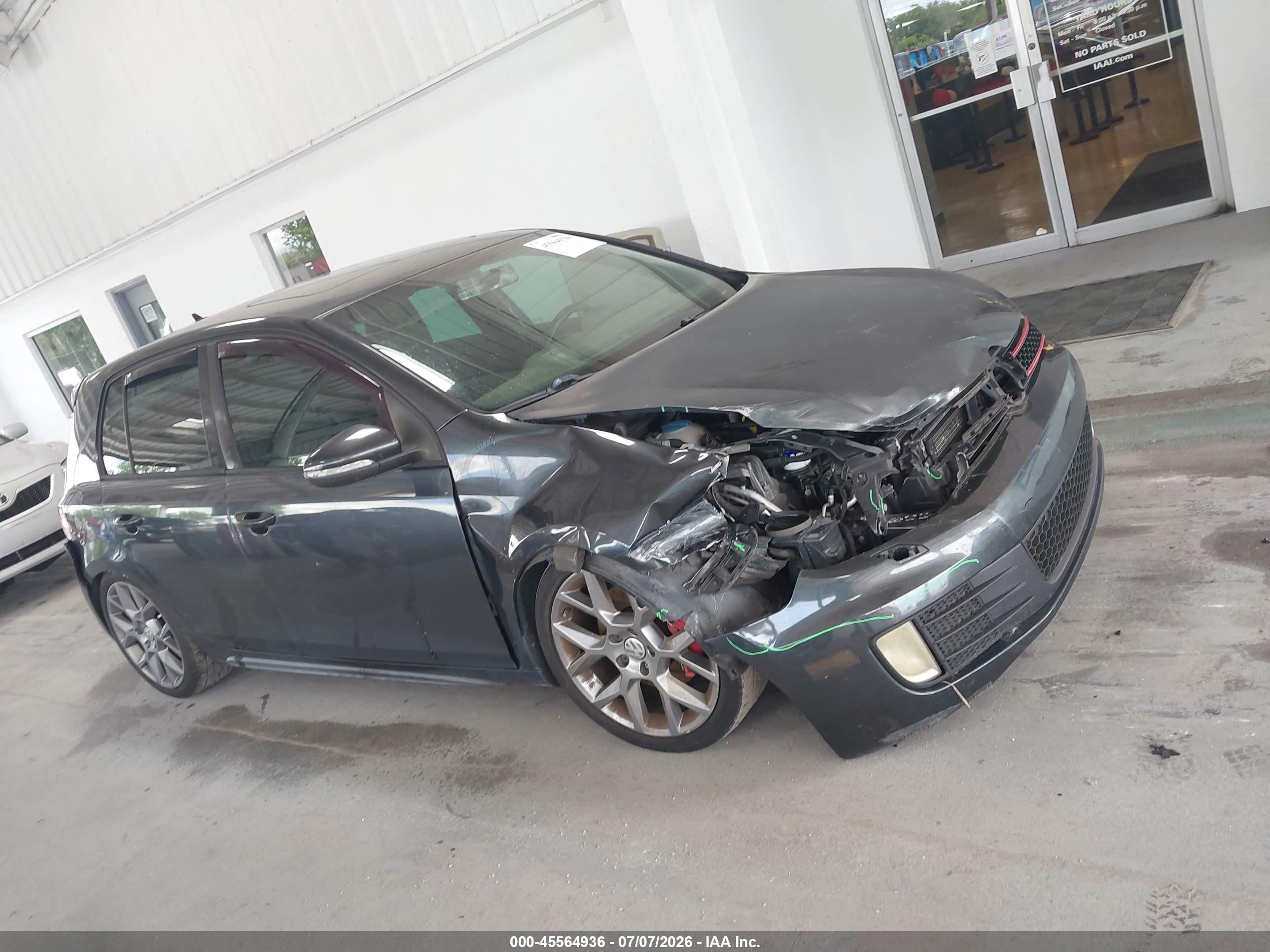 2014 Volkswagen Gti   Gray vin: WVWHD7AJXEW010689