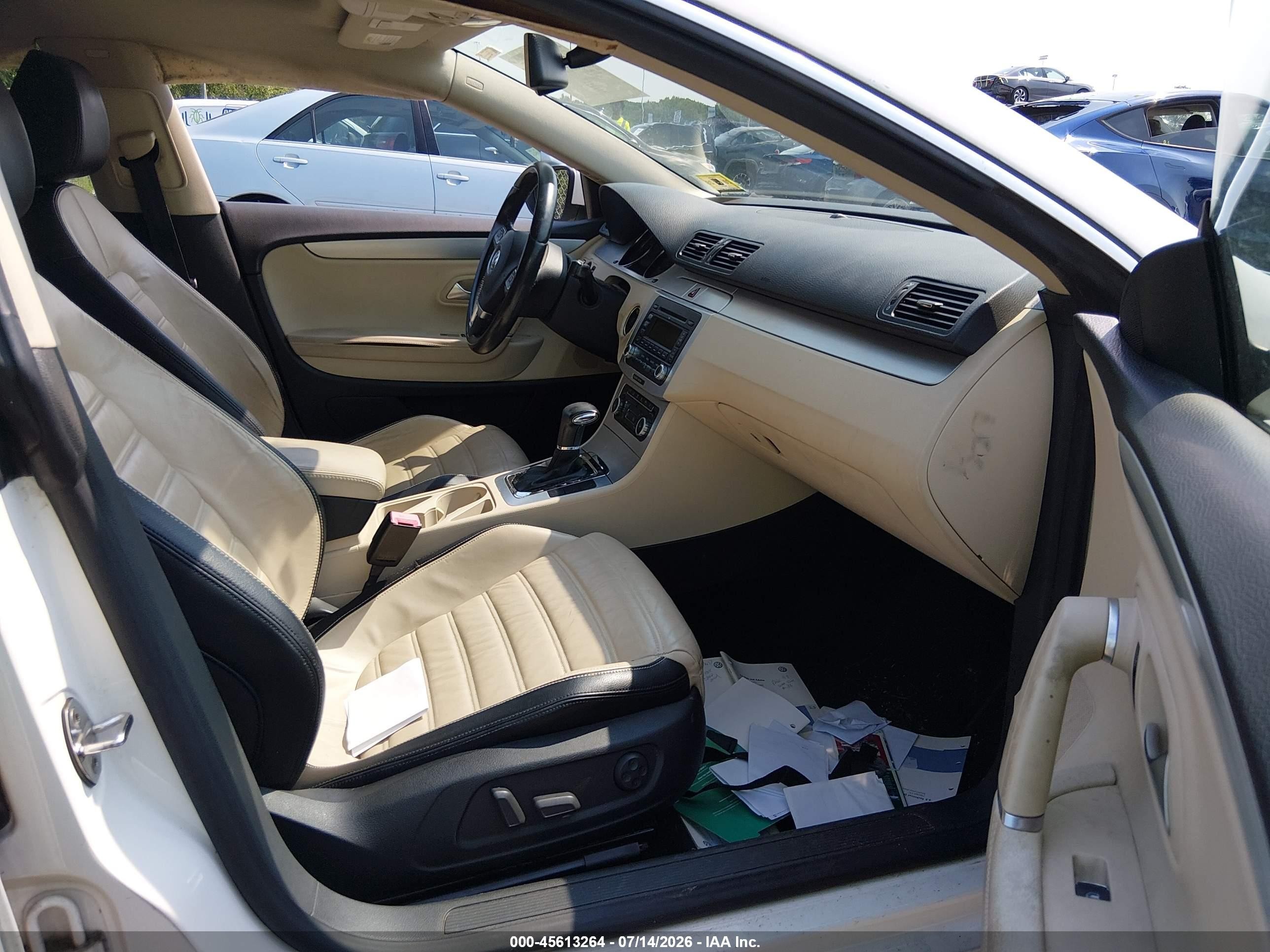 2009 Volkswagen Cc Luxury White vin: WVWHL73C09E535435