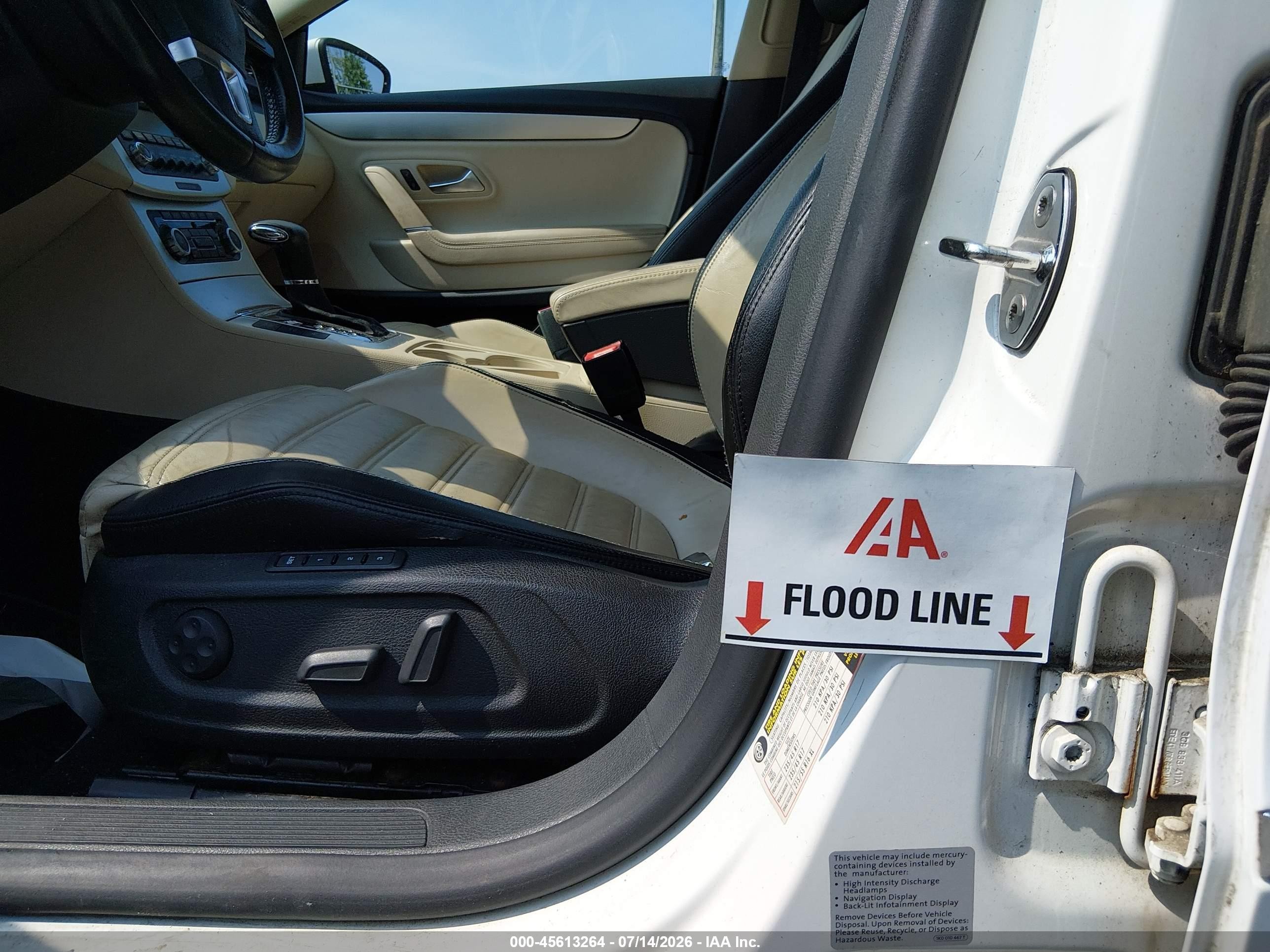 2009 Volkswagen Cc Luxury White vin: WVWHL73C09E535435