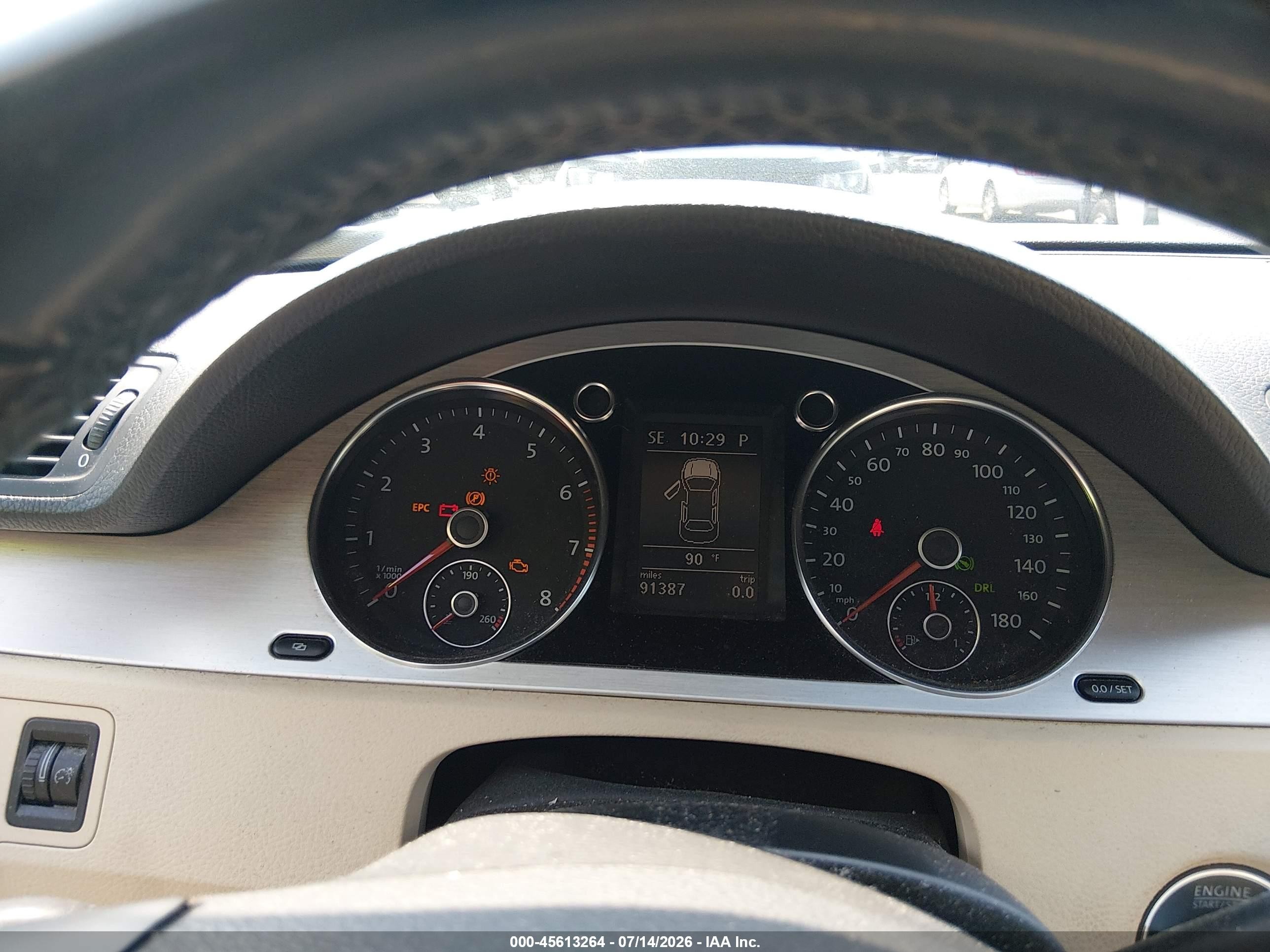 2009 Volkswagen Cc Luxury White vin: WVWHL73C09E535435
