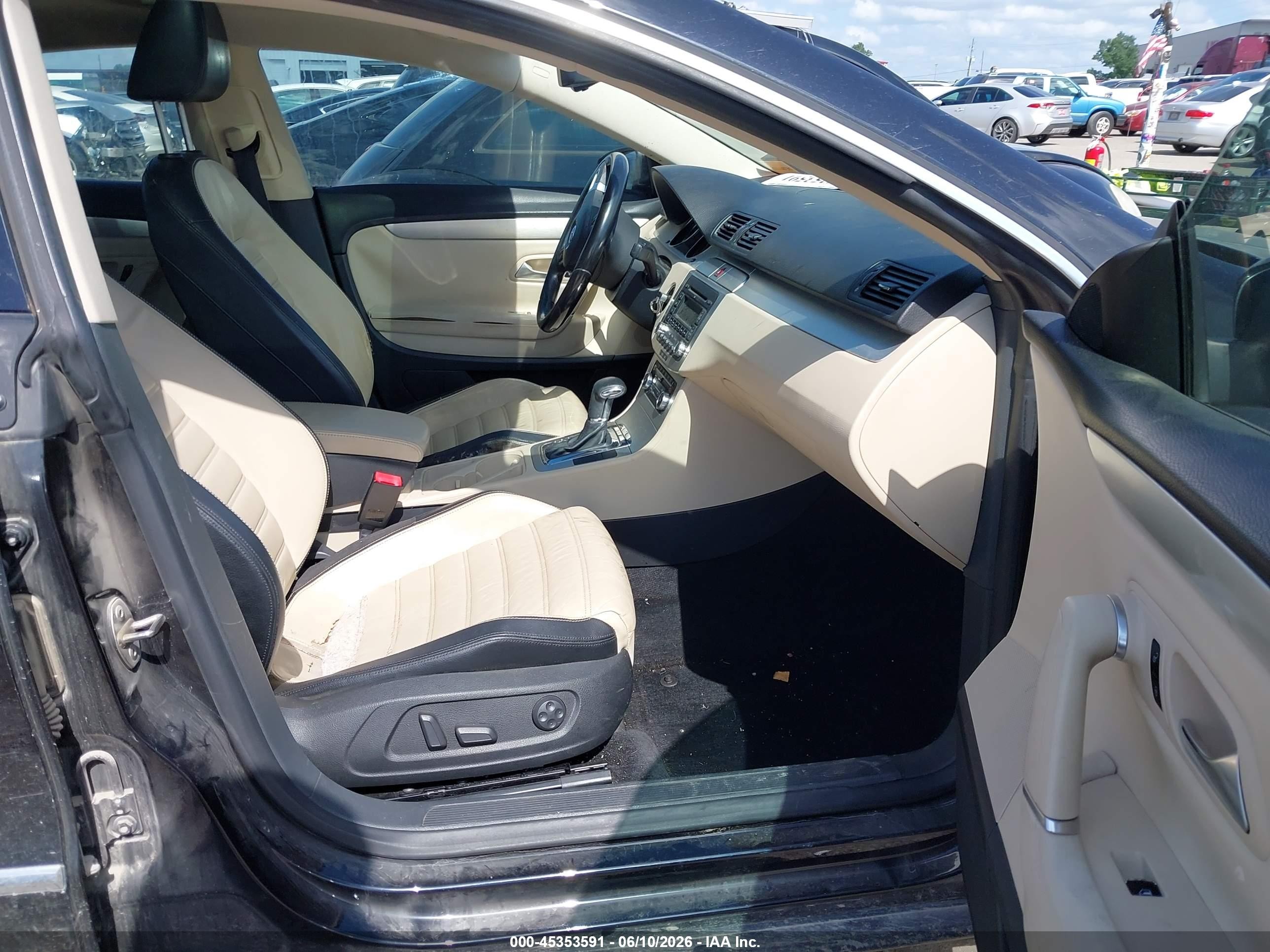 2009 Volkswagen Cc Luxury Black vin: WVWHL73C79E566455