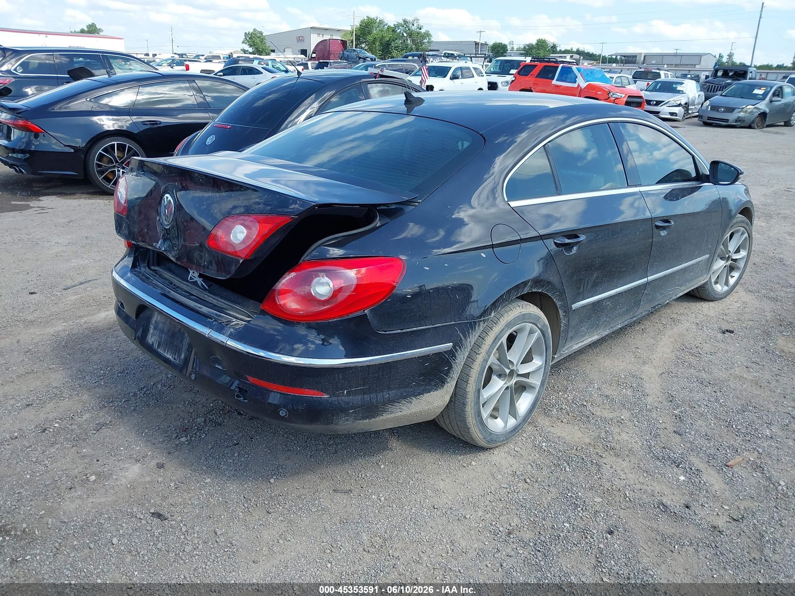 2009 Volkswagen Cc Luxury Black vin: WVWHL73C79E566455