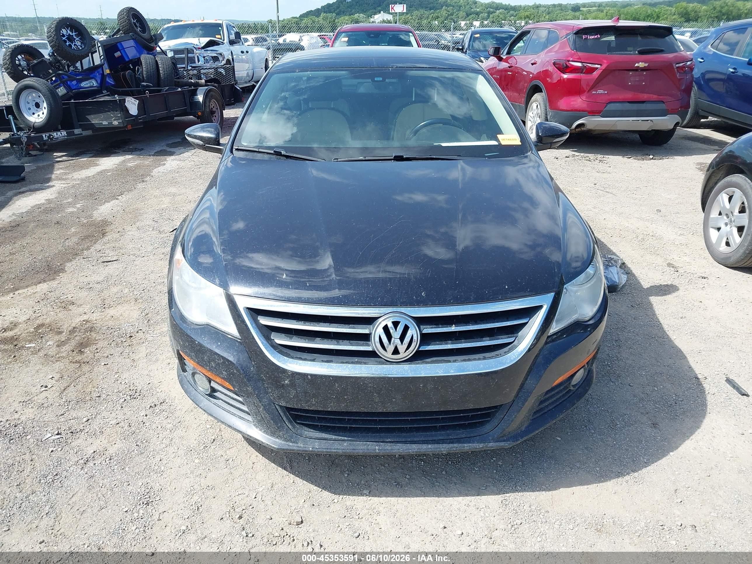 2009 Volkswagen Cc Luxury Black vin: WVWHL73C79E566455