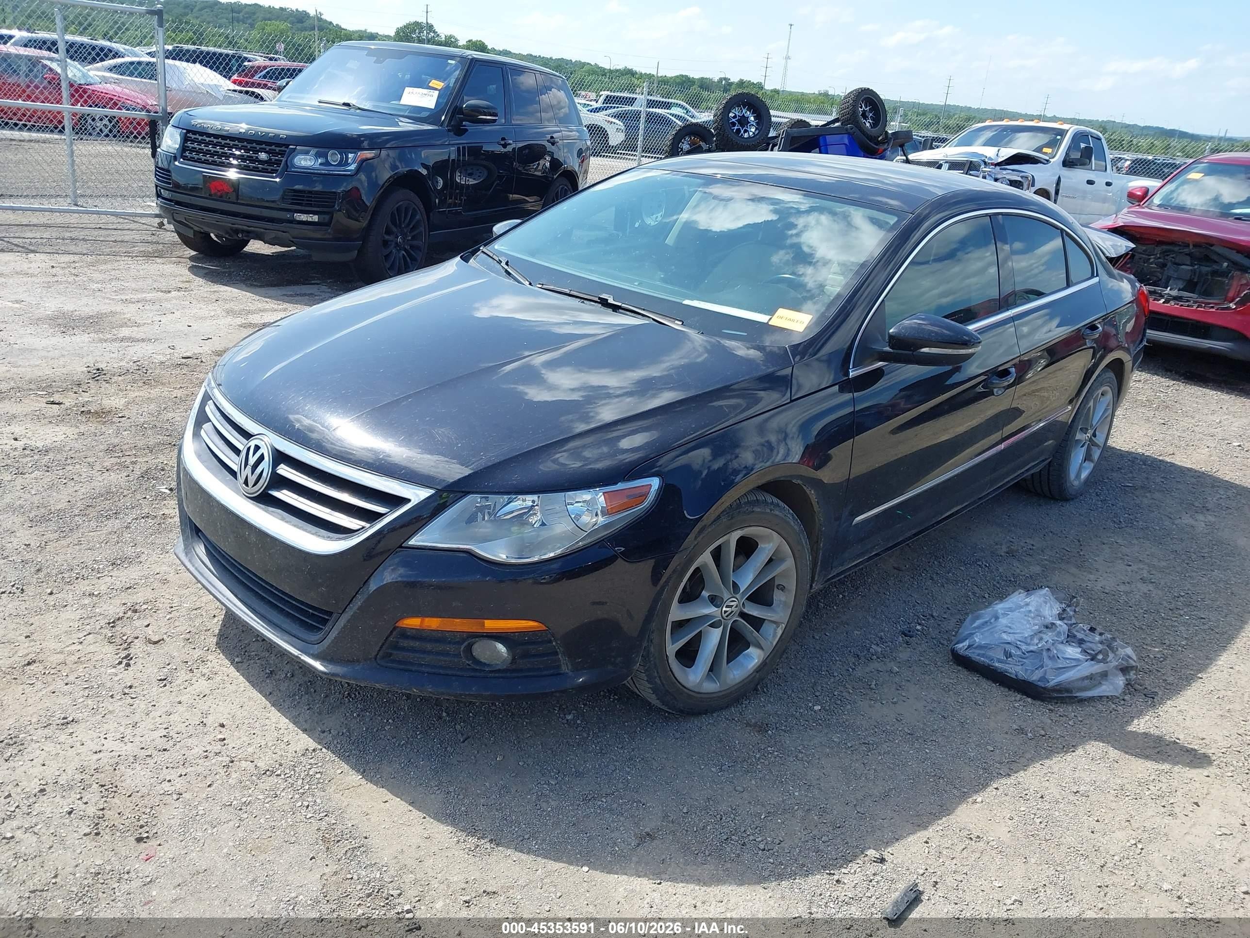 2009 Volkswagen Cc Luxury Black vin: WVWHL73C79E566455