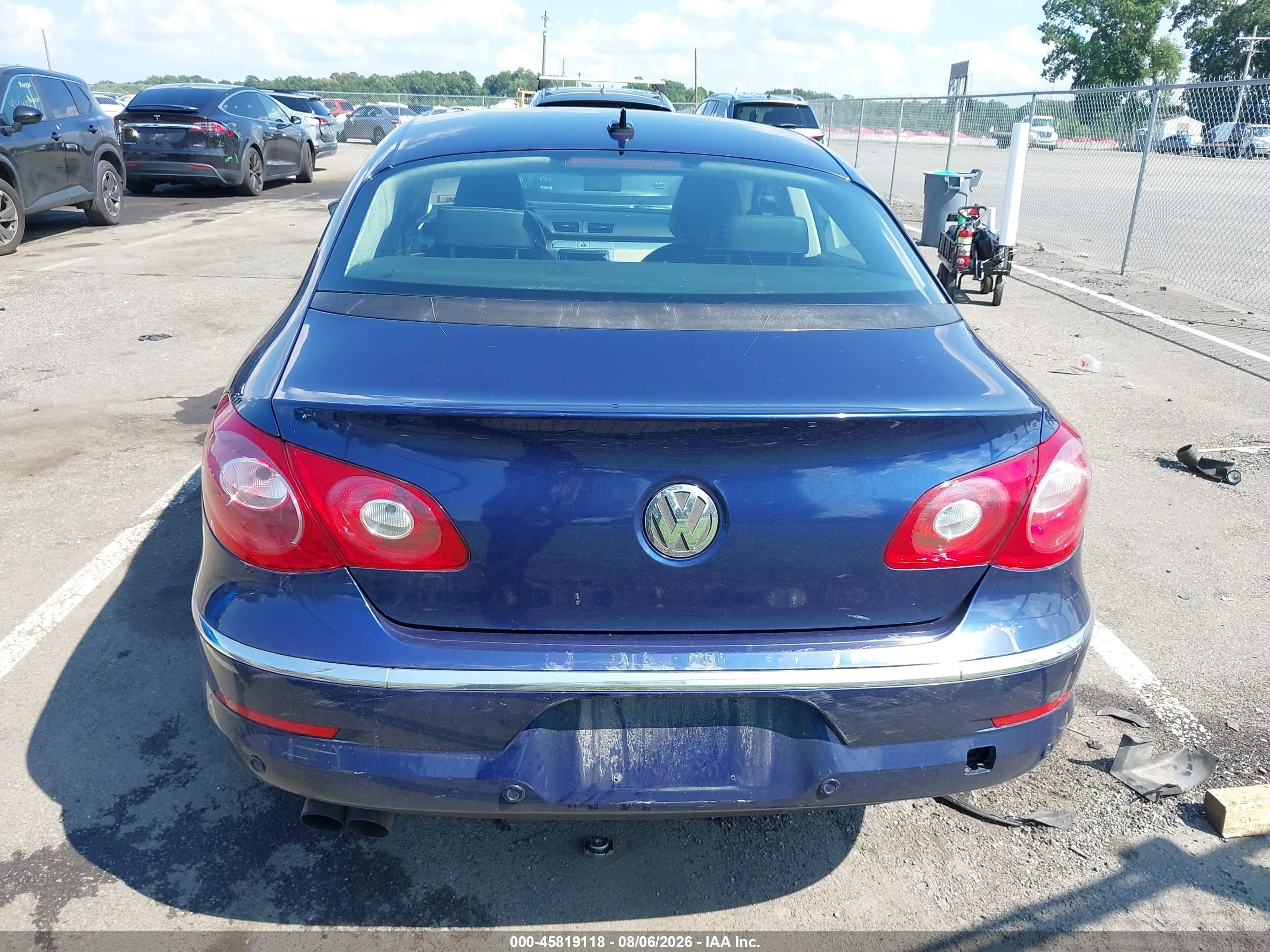 2009 Volkswagen Cc Luxury Blue vin: WVWHL73C89E523663