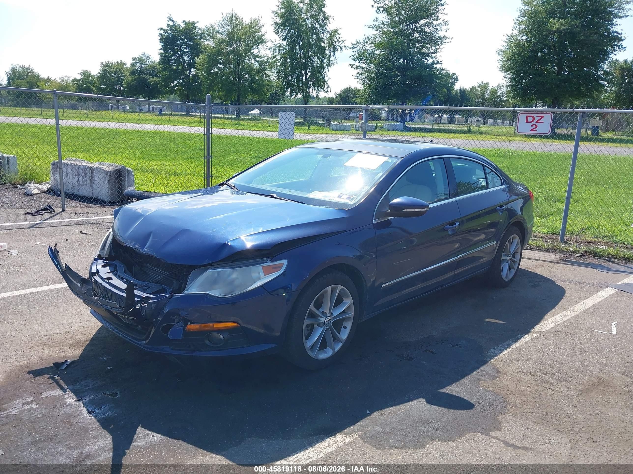 2009 Volkswagen Cc Luxury Blue vin: WVWHL73C89E523663