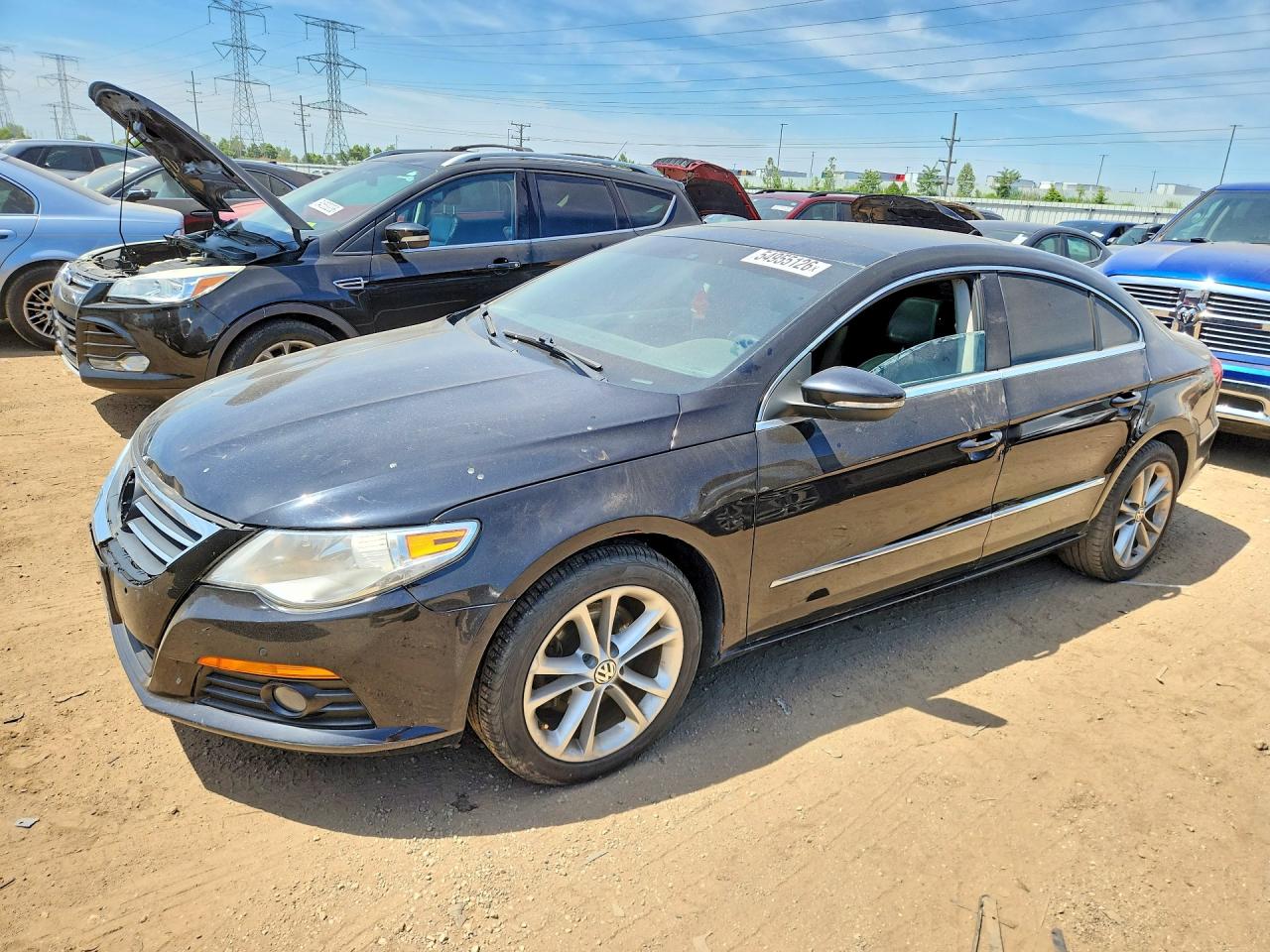 2009 Volkswagen Cc Luxury Black vin: WVWHL73C89E557263