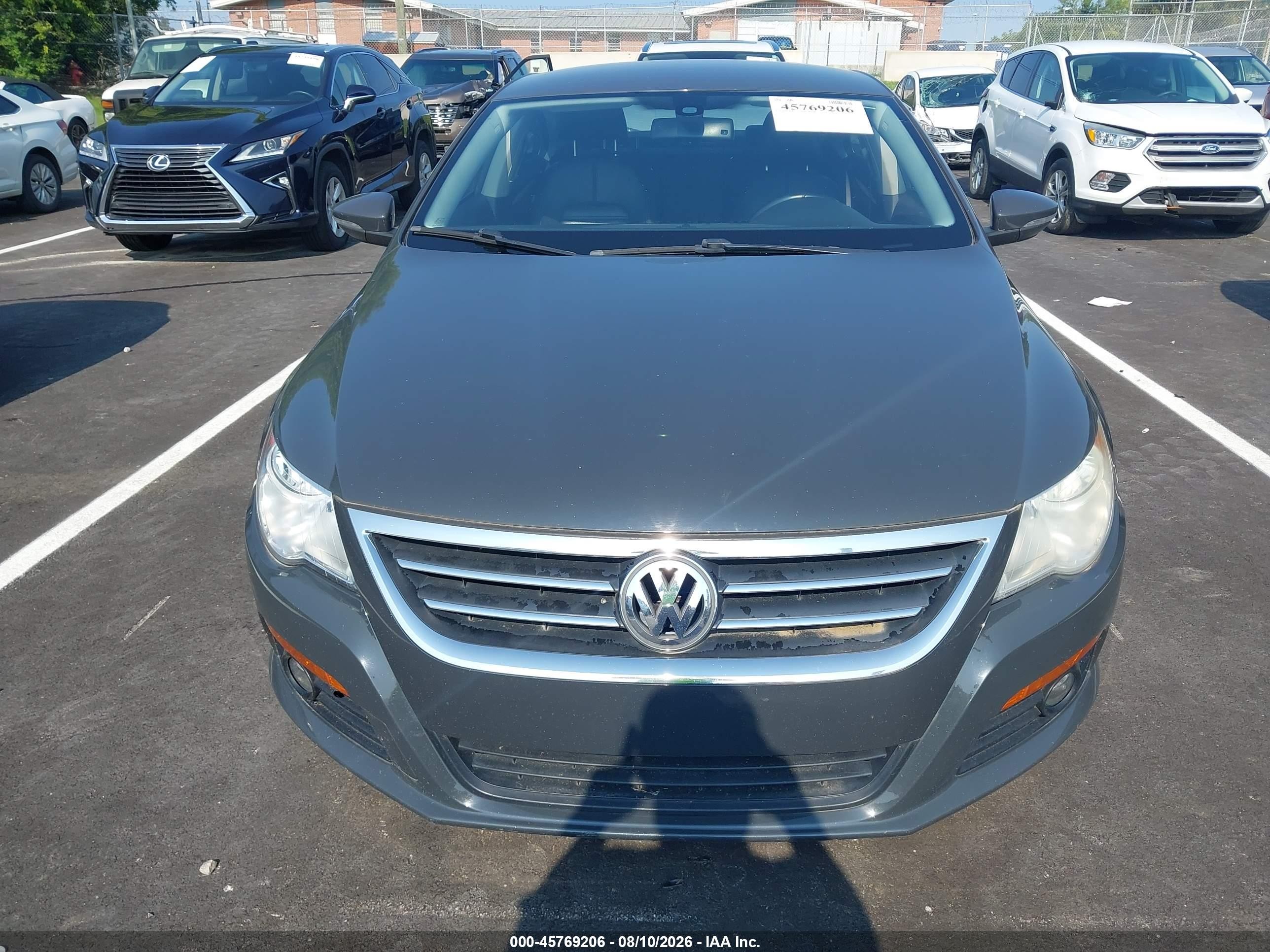 2012 Volkswagen Cc Lux Gray vin: WVWHN7AN1CE503079