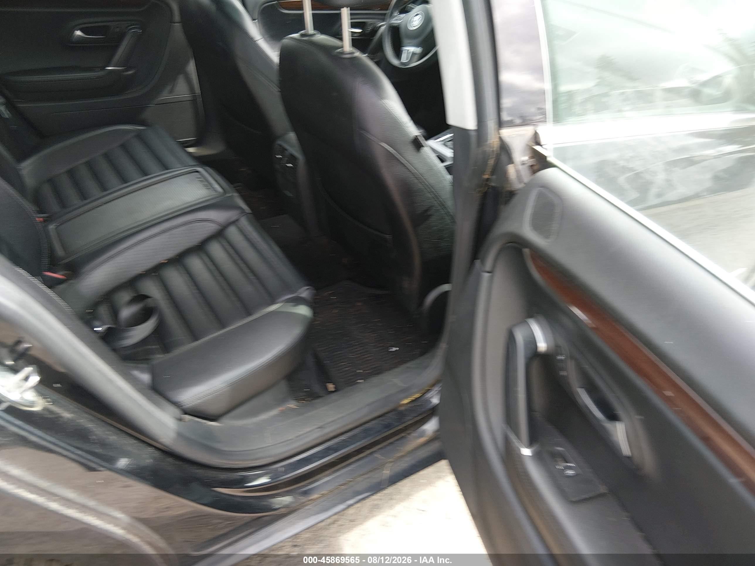 2012 Volkswagen Cc Lux Plus Black vin: WVWHN7AN5CE530785
