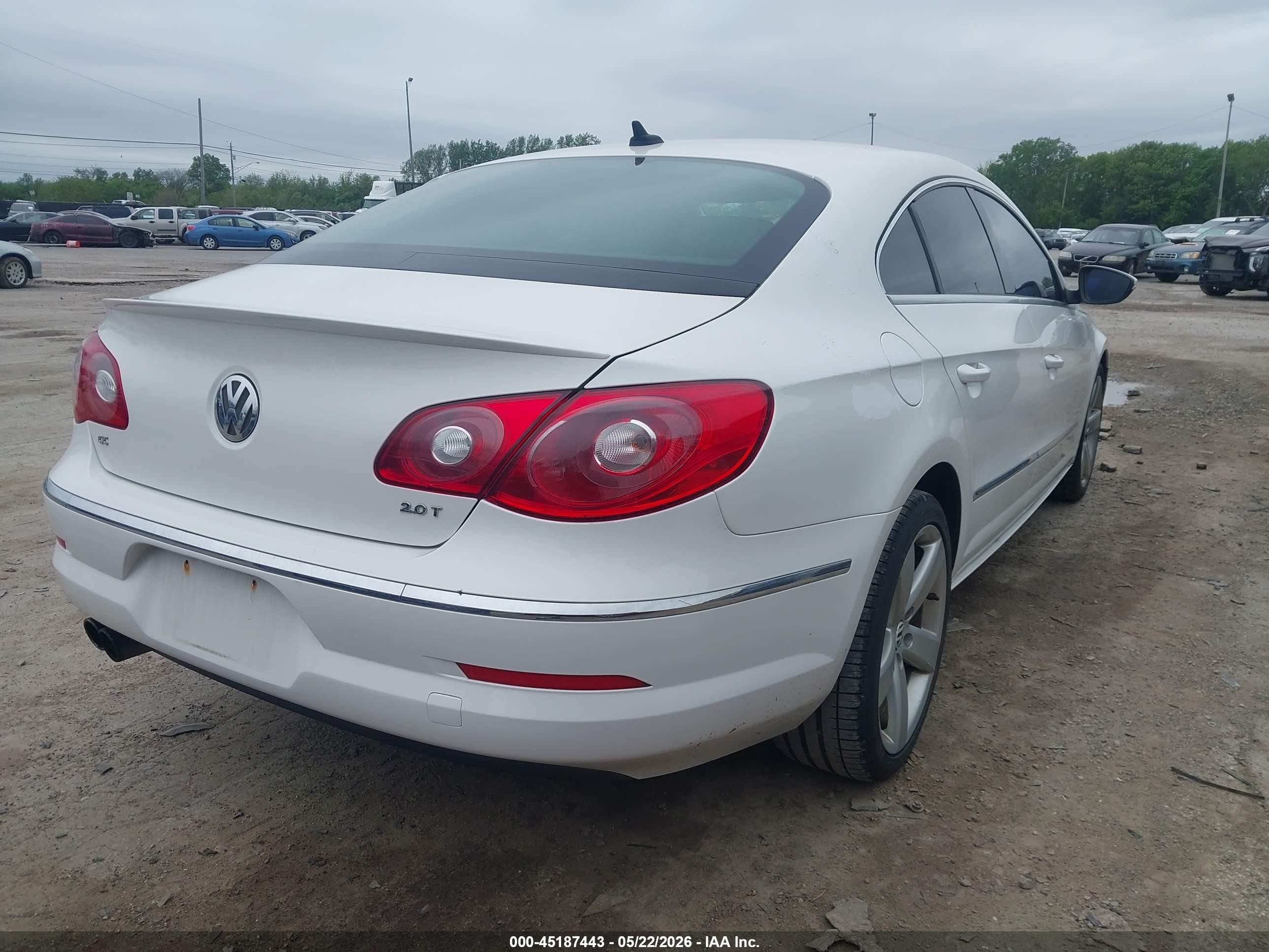 2011 Volkswagen Cc Lux Plus White vin: WVWHN7AN6BE718293