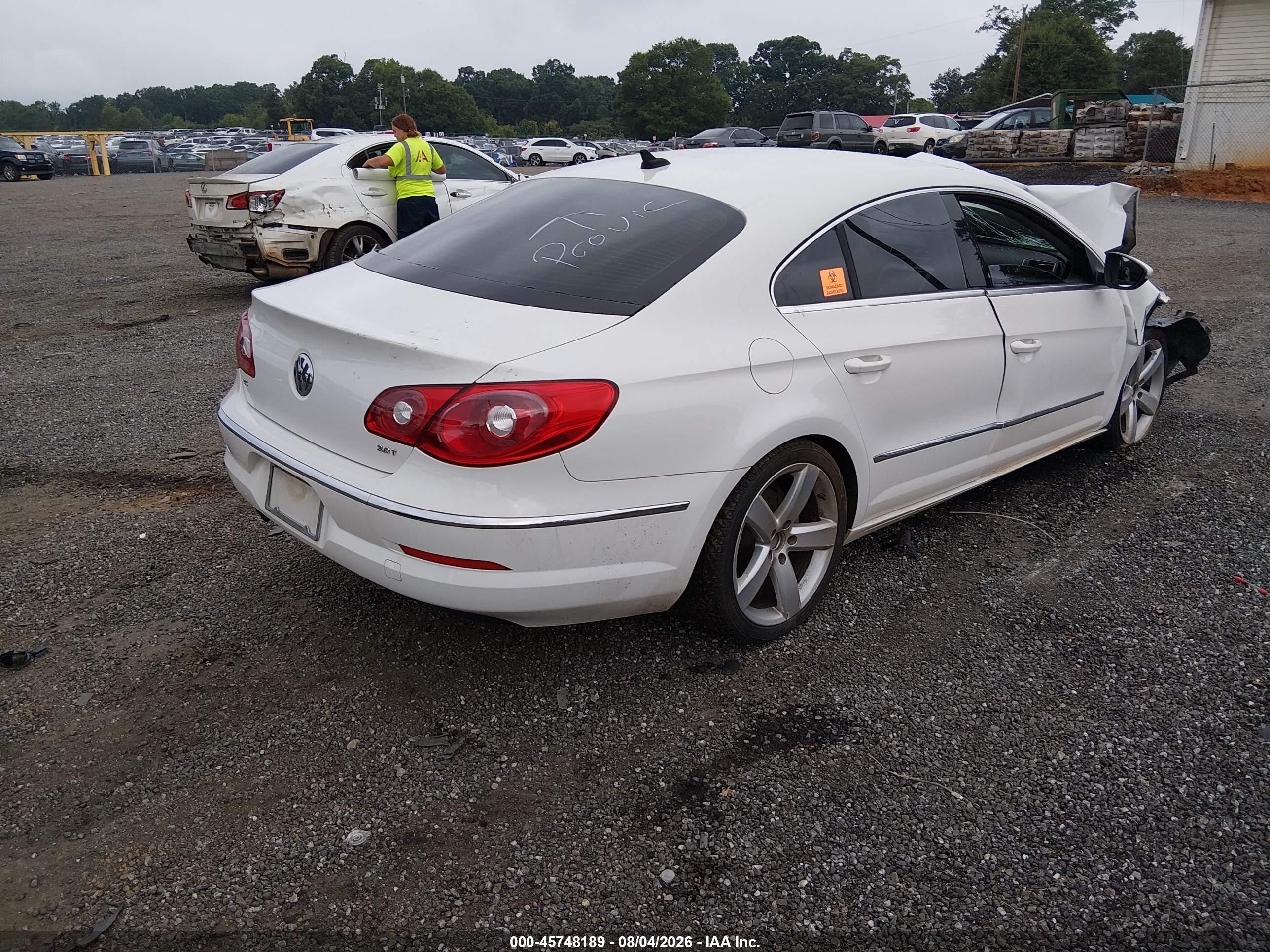 2012 Volkswagen Cc Lux White vin: WVWHN7AN8CE515956