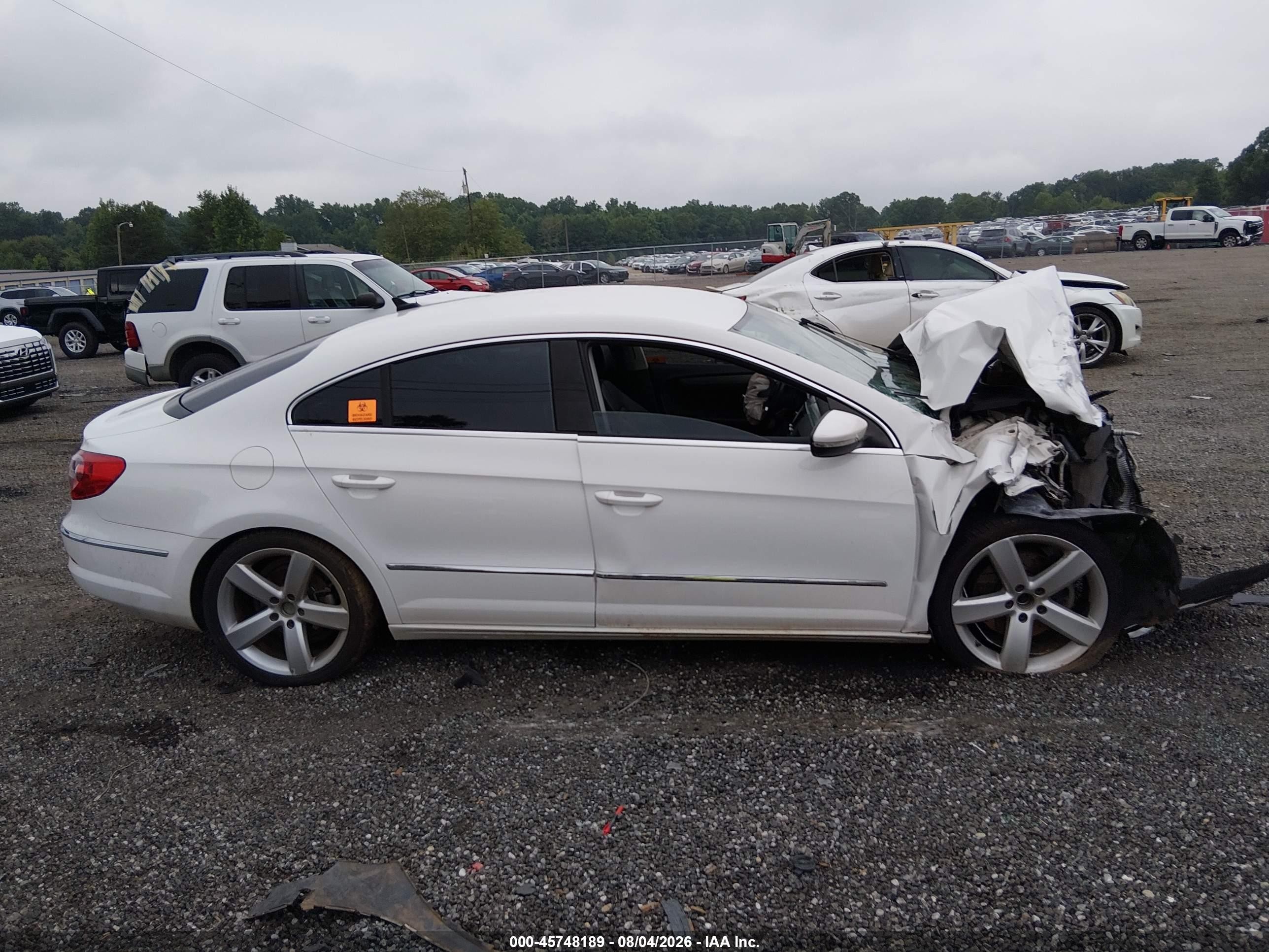 2012 Volkswagen Cc Lux White vin: WVWHN7AN8CE515956