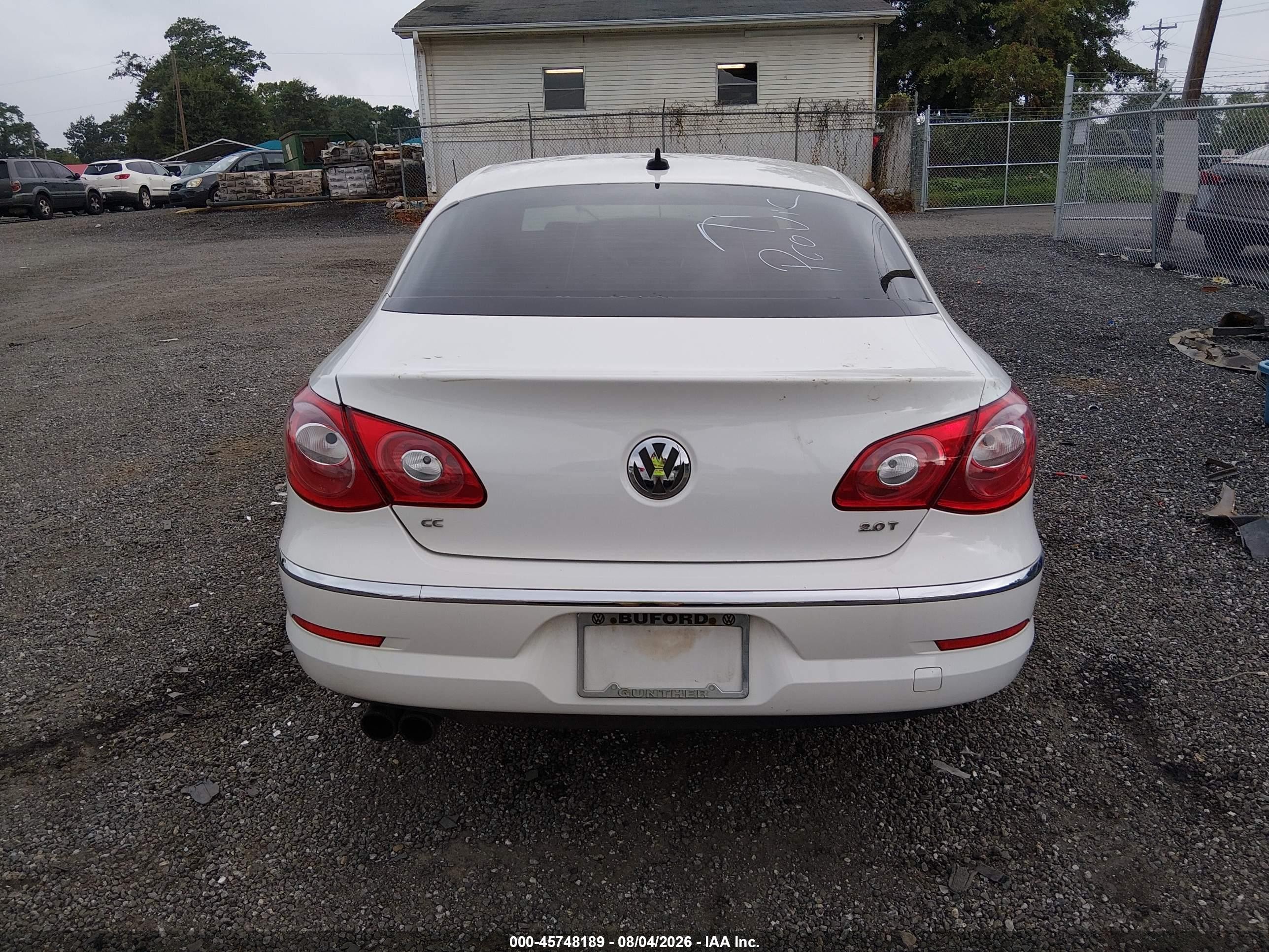 2012 Volkswagen Cc Lux White vin: WVWHN7AN8CE515956