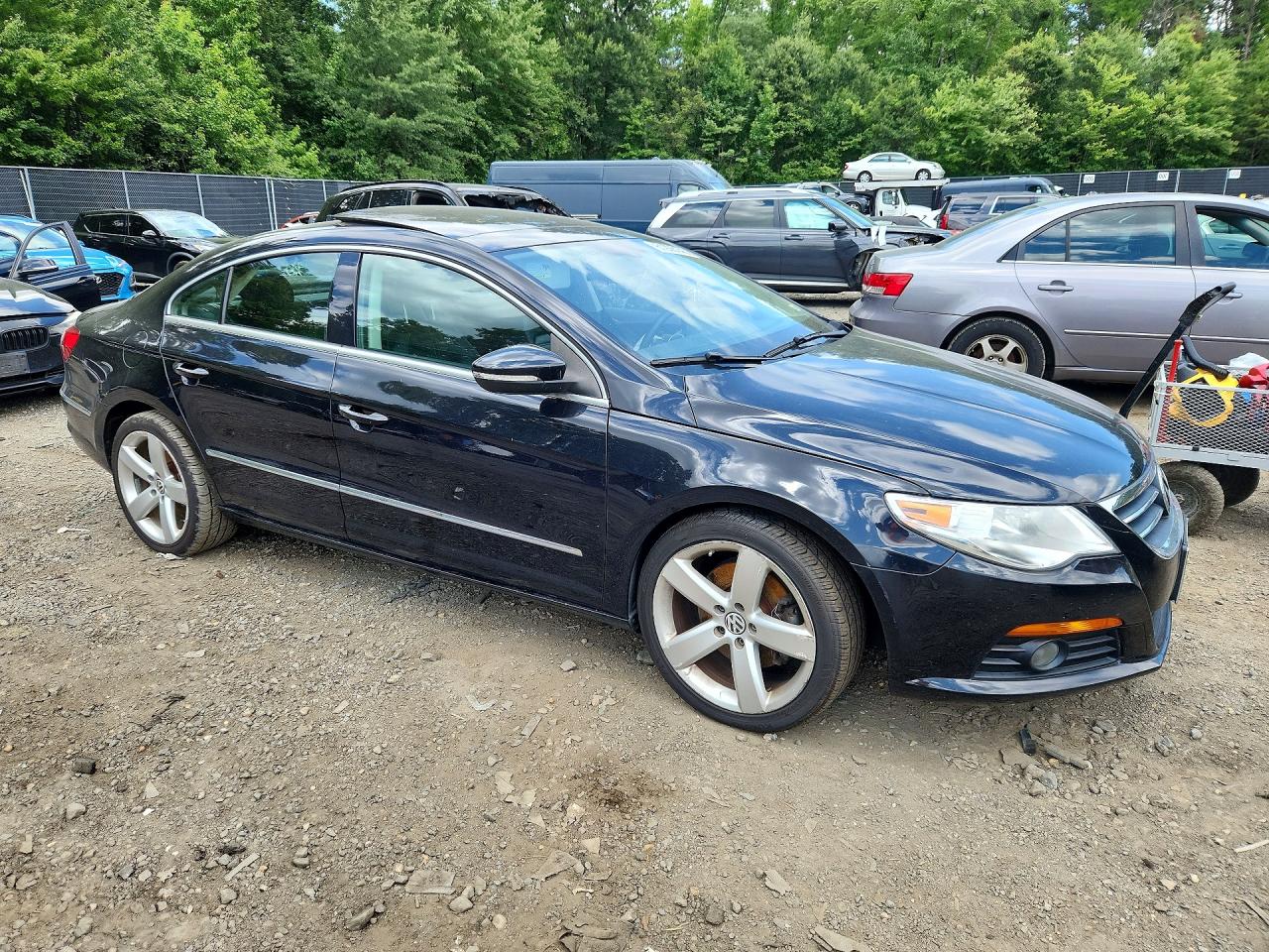2012 Volkswagen Cc Luxury Black vin: WVWHN7AN9CE508613