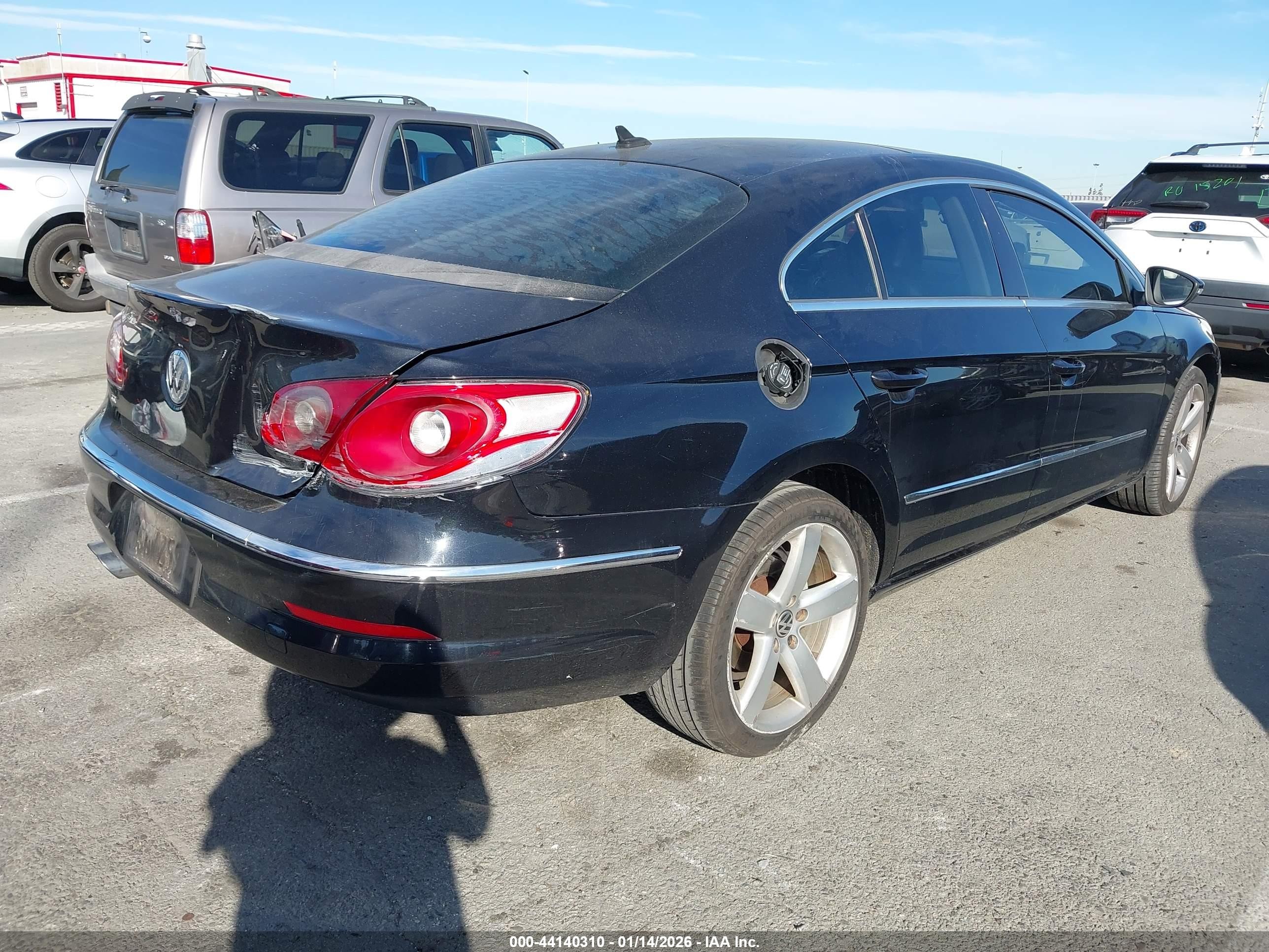 2012 Volkswagen Cc Lux Plus Black vin: WVWHP7AN5CE552165